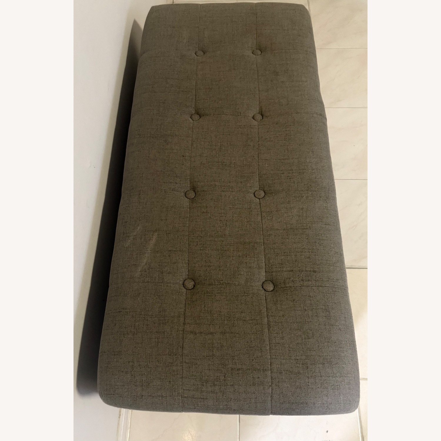 Wayfair Light Gray Fabric Ottoman - image-2