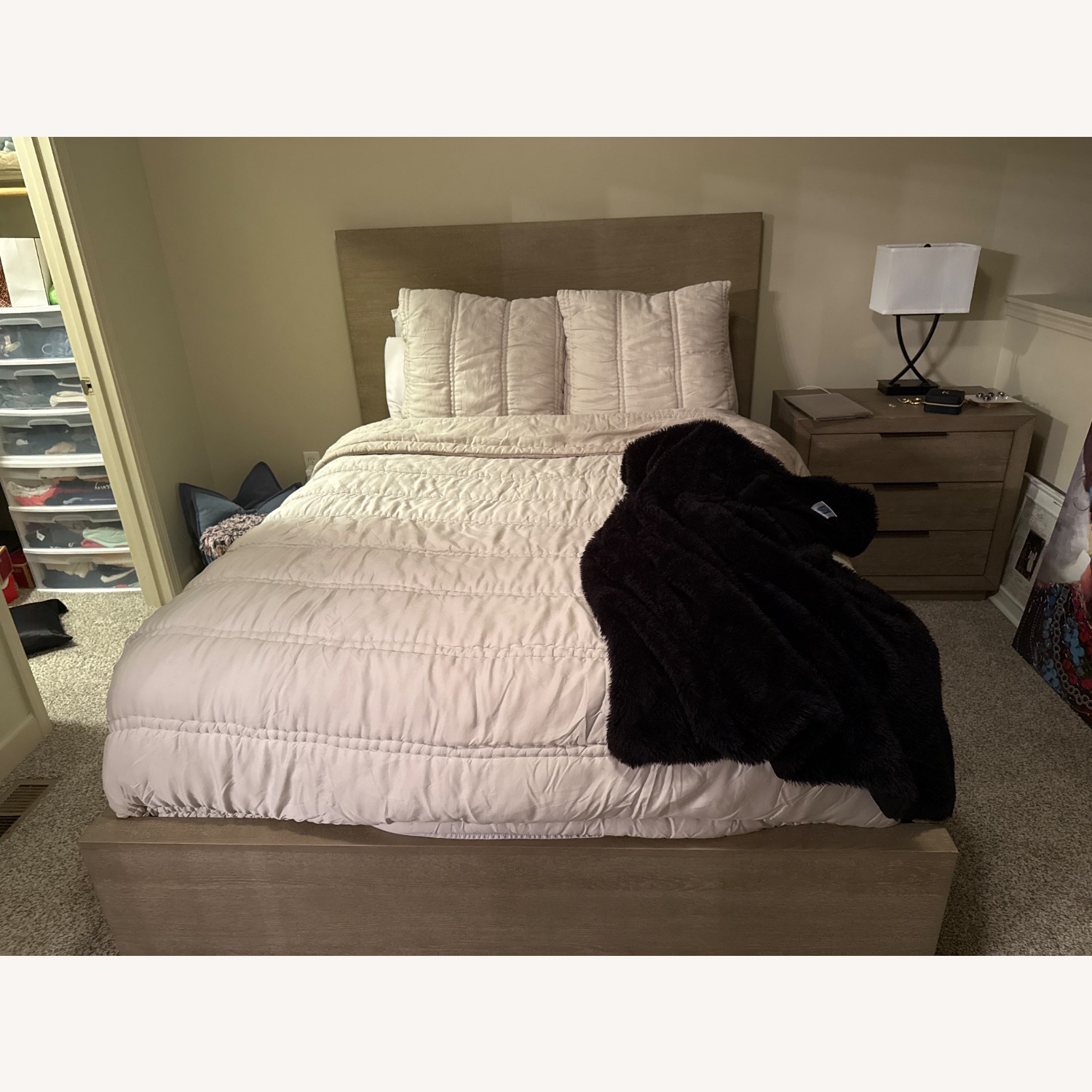 Pierce Natural Queen Wood Platform Bed - image-1