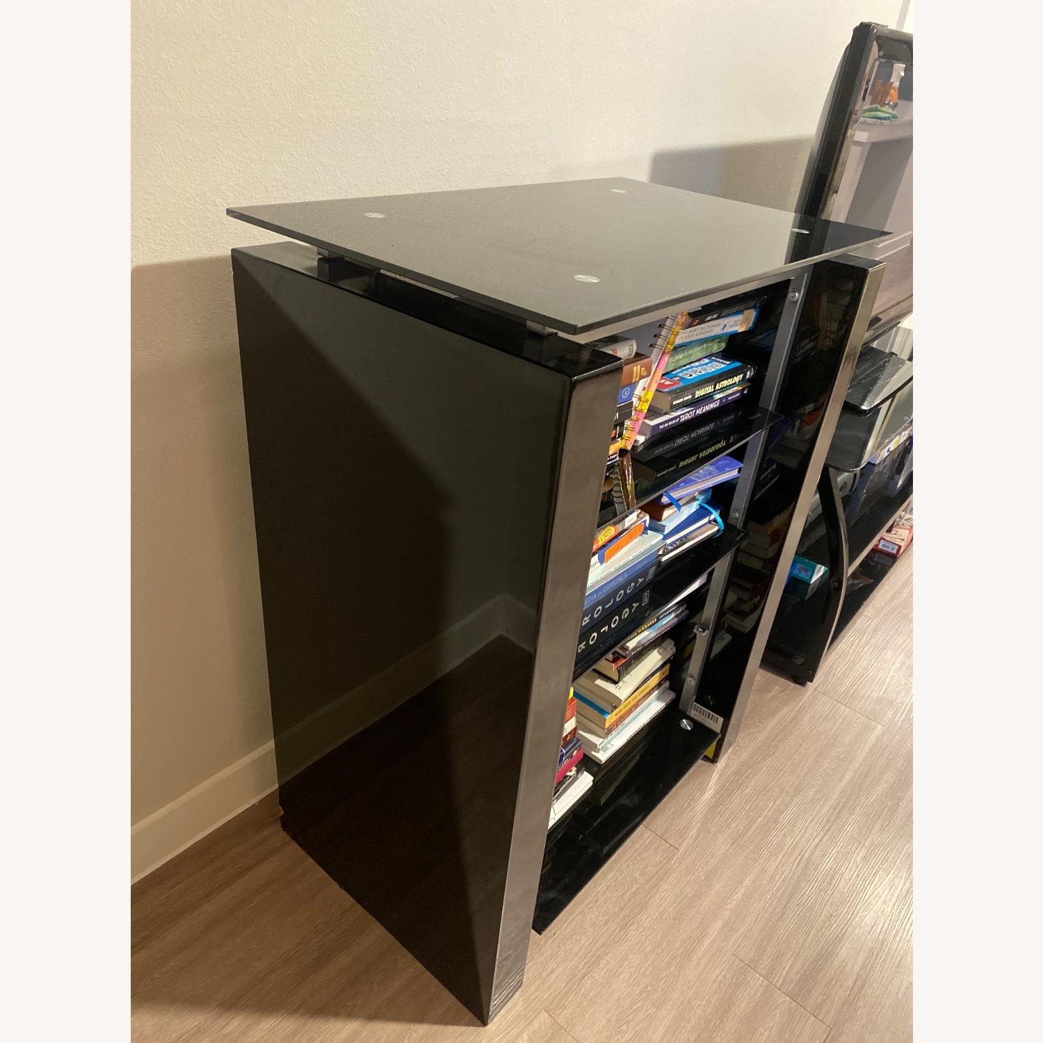Black Glass Bookcase - image-2