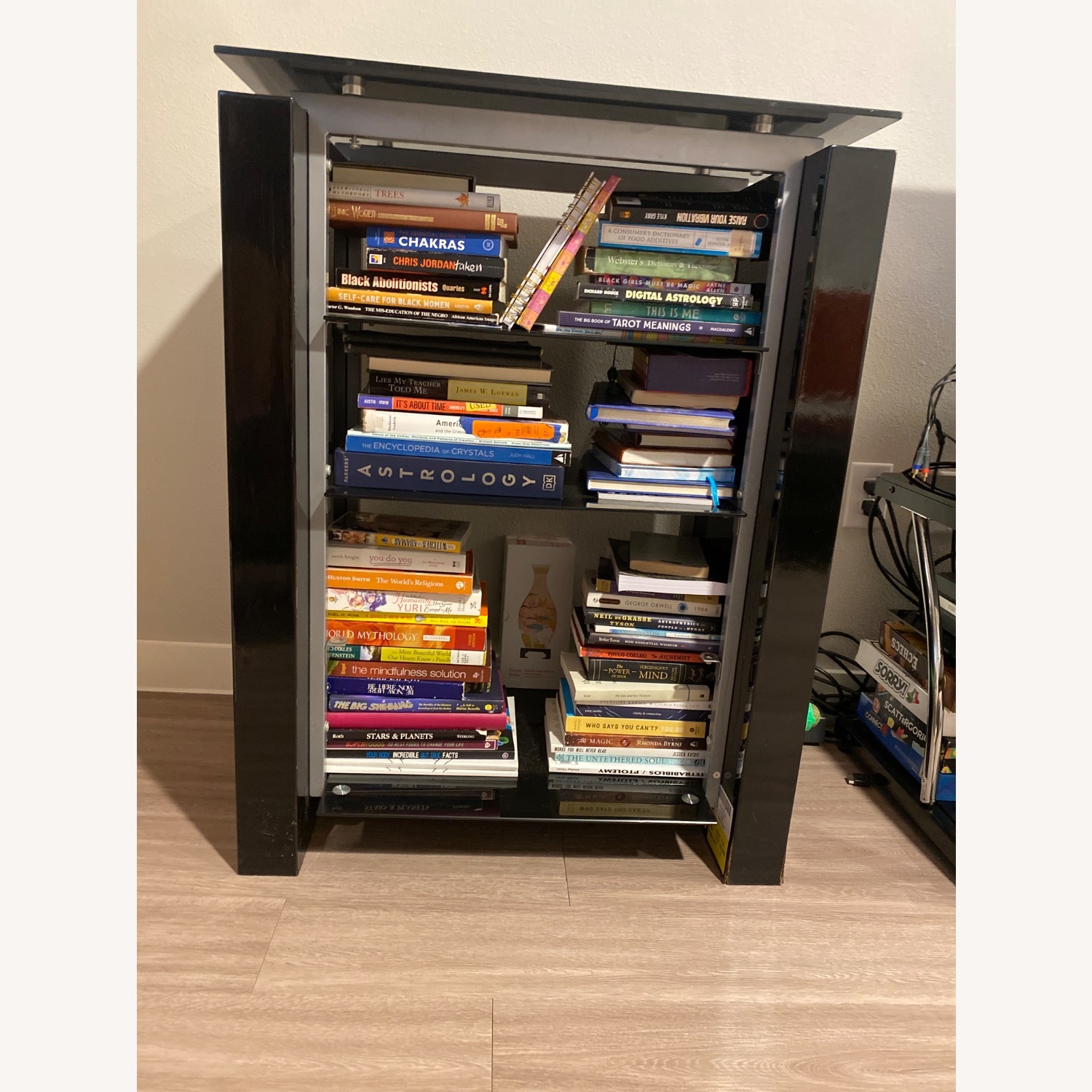 Black Glass Bookcase - image-4