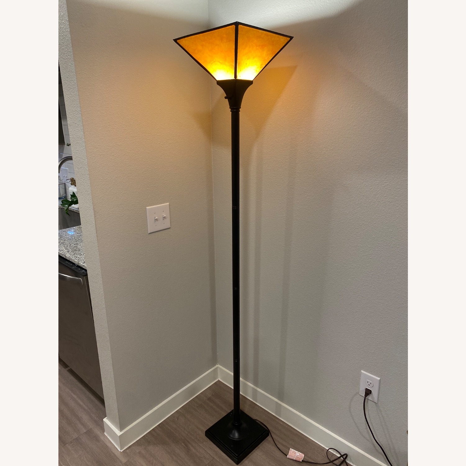Black Metal Floor Lamp - image-2
