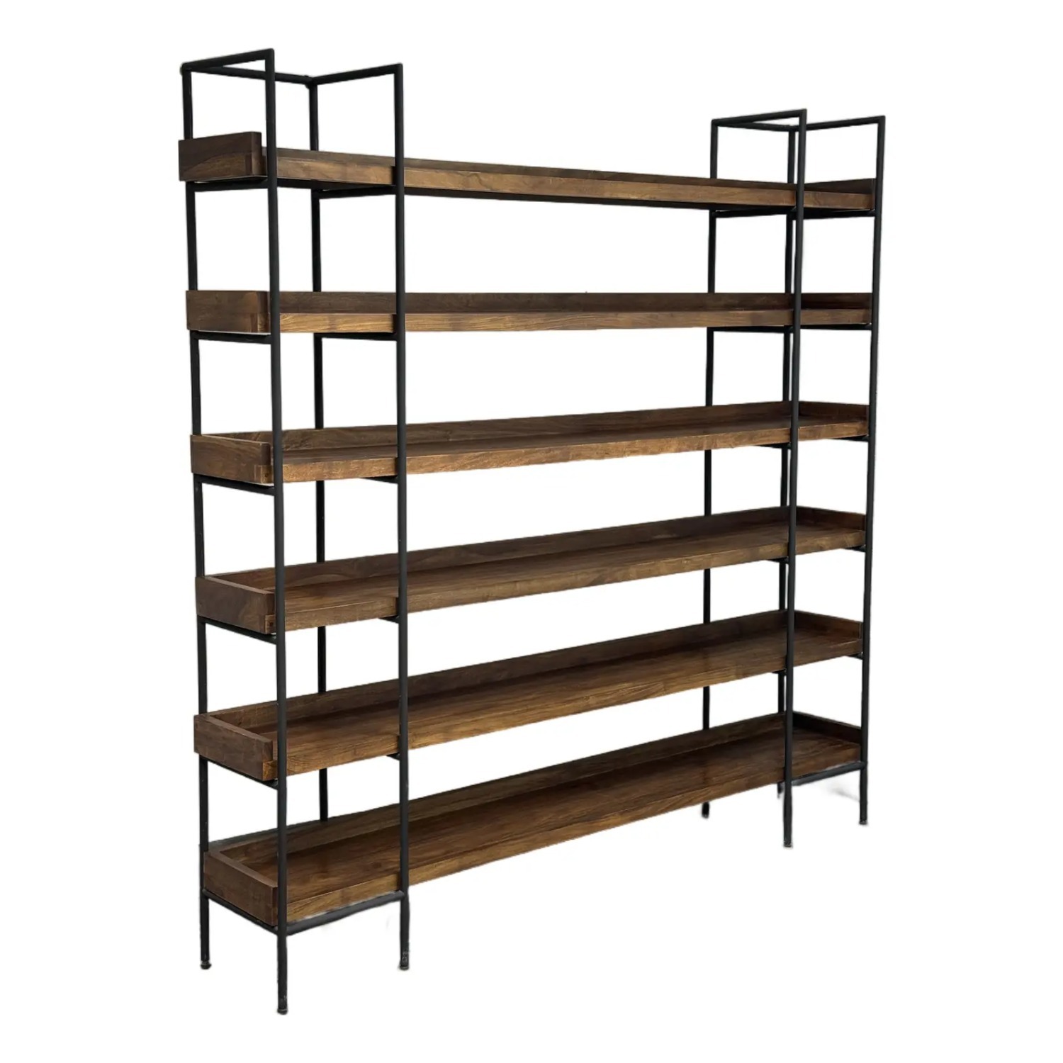 Crate & Barrel Beckett Dark Brown Wood Bookcase - image-3
