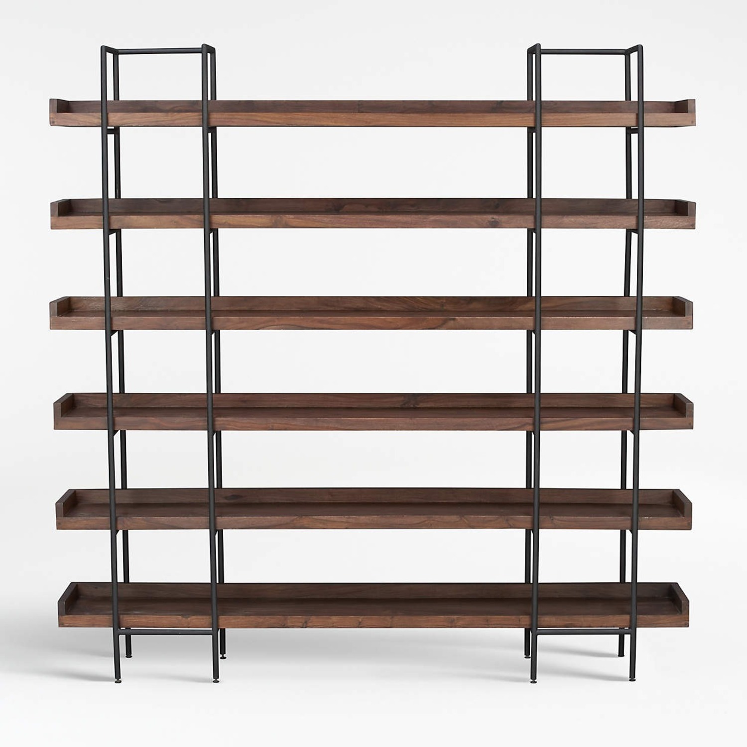 Crate & Barrel Beckett Dark Brown Wood Bookcase - image-2