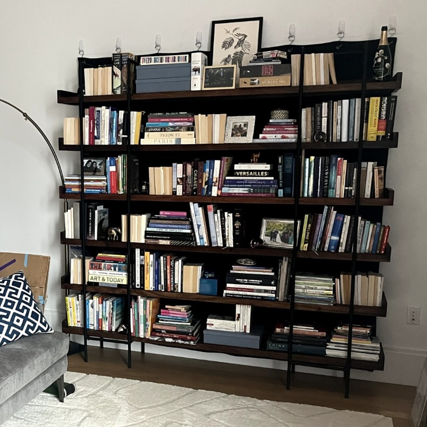 Crate & Barrel Beckett Dark Brown Wood Bookcase - image-1