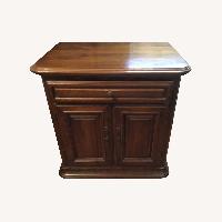 Ethan Allen Dark Brown Wood Nightstand