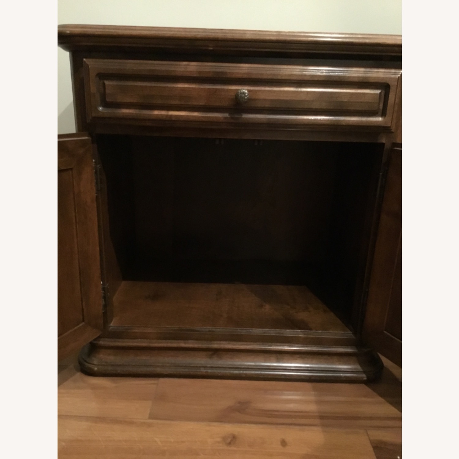 Ethan Allen Dark Brown Wood Nightstand - image-5