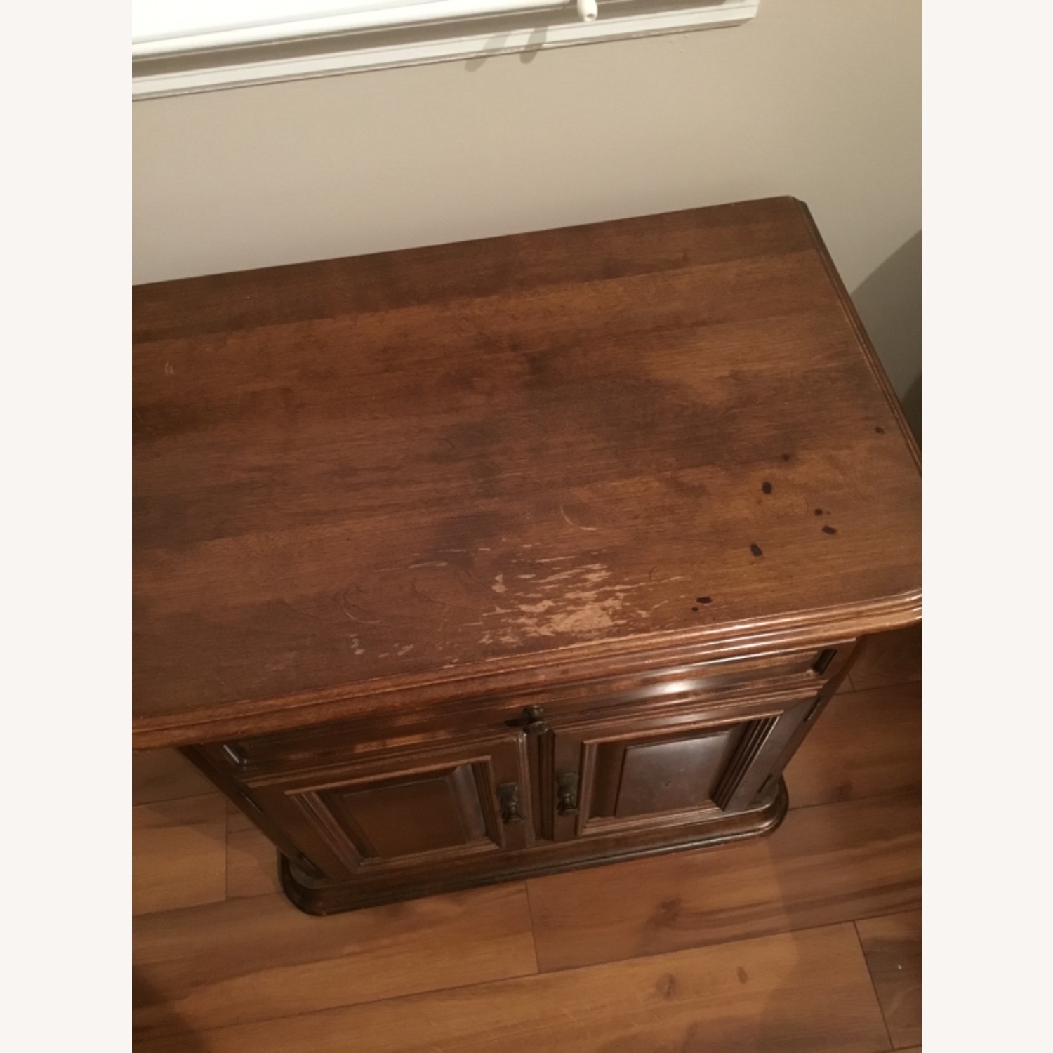 Ethan Allen Dark Brown Wood Nightstand - image-2