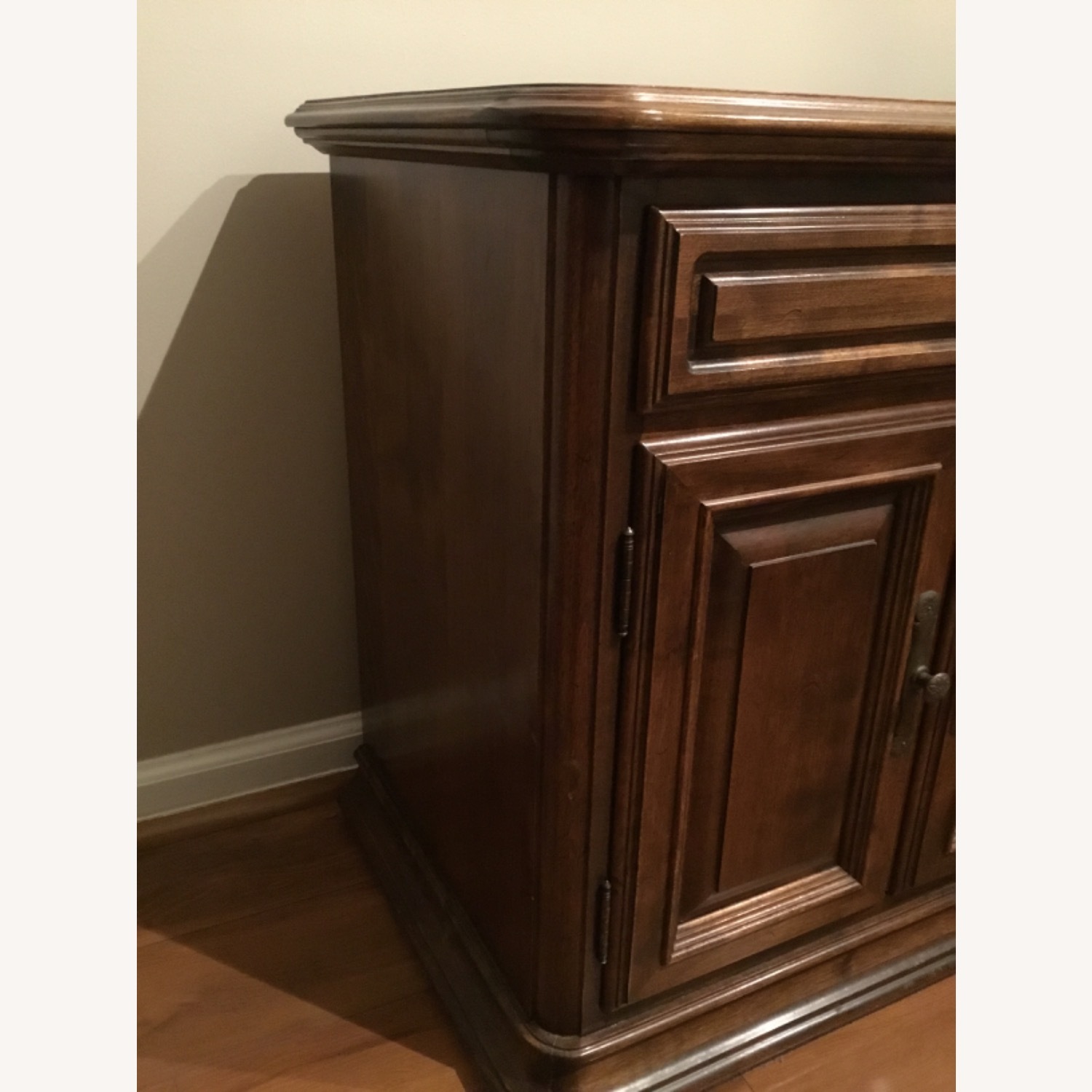 Ethan Allen Dark Brown Wood Nightstand - image-3