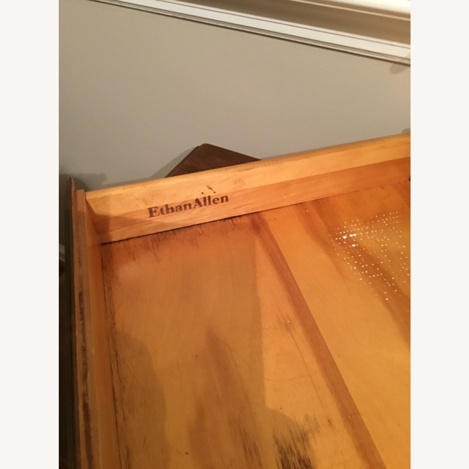 Ethan Allen Dark Brown Wood Nightstand - image-4