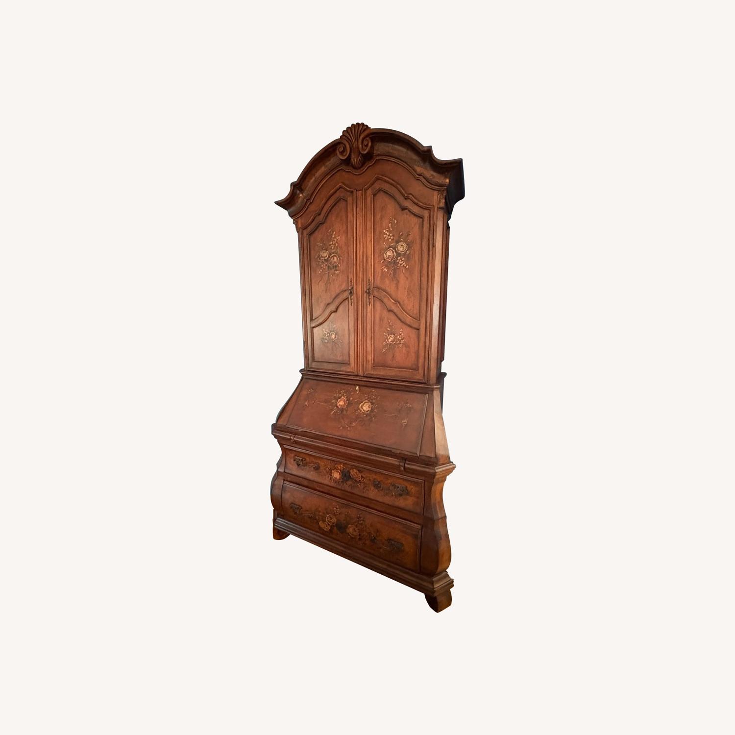 Ethan Allen Tuscany Bombay Dark Brown Wood Desk - image-0