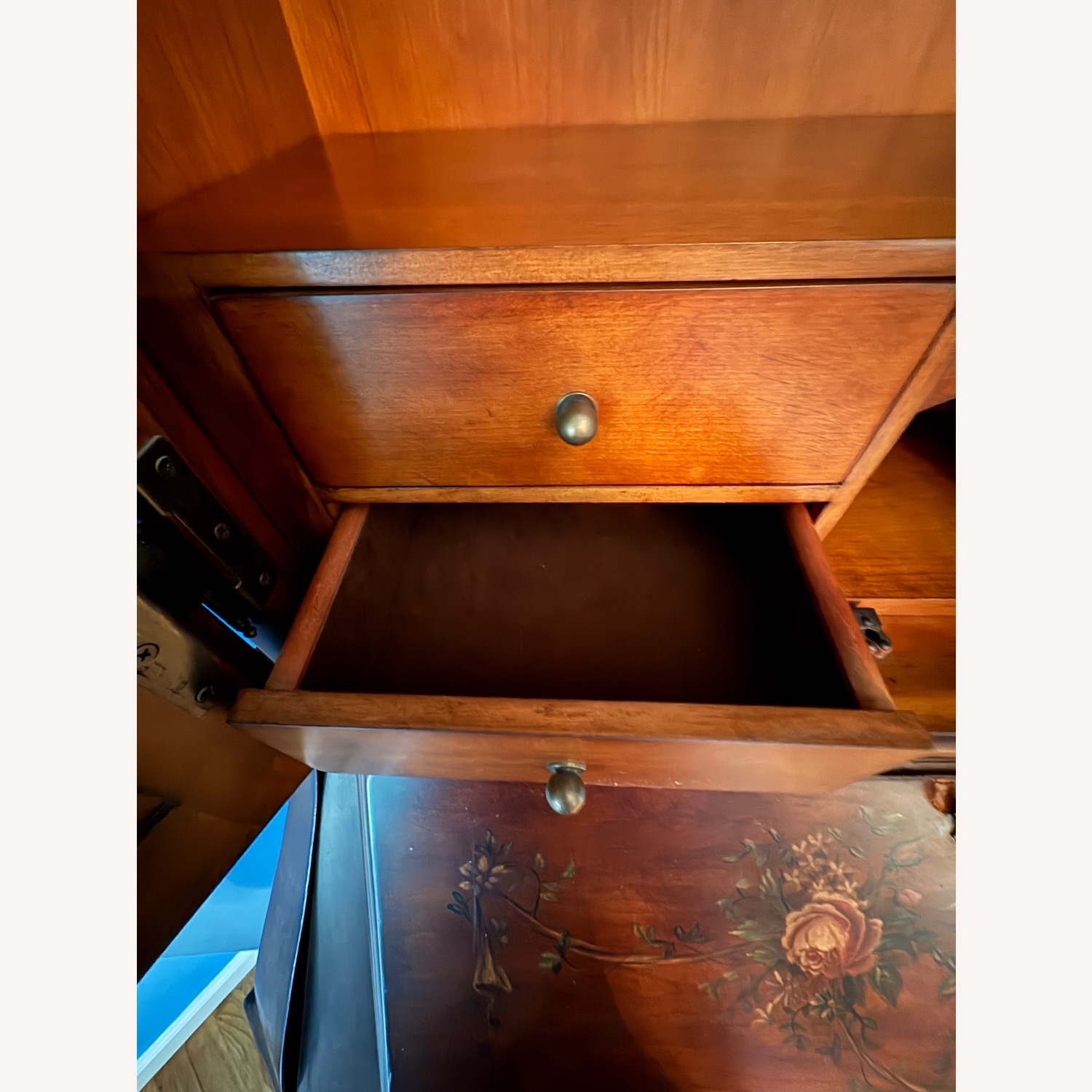 Ethan Allen Tuscany Bombay Dark Brown Wood Desk - image-6