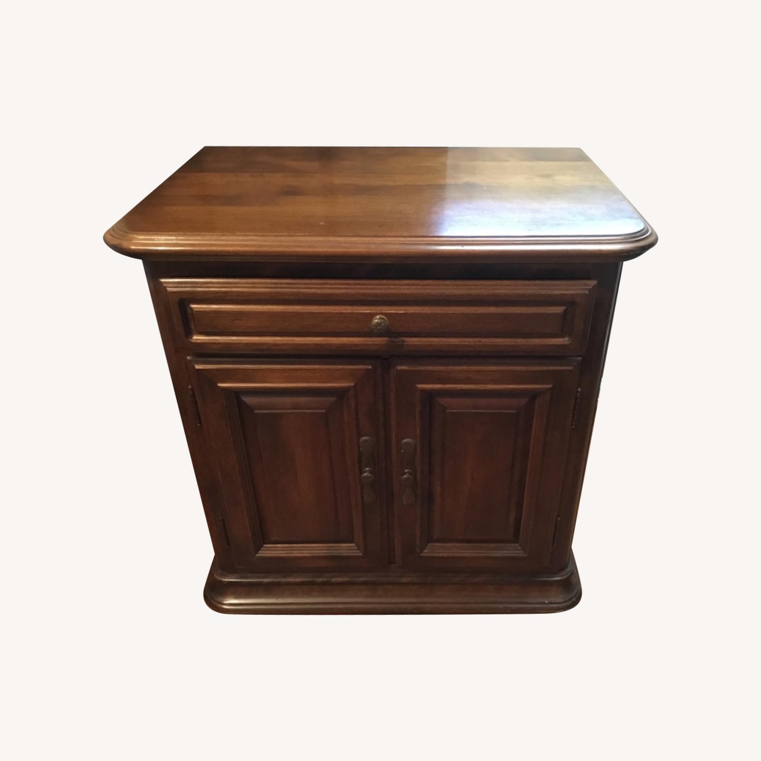 Ethan Allen Dark Brown Nightstand - image-0