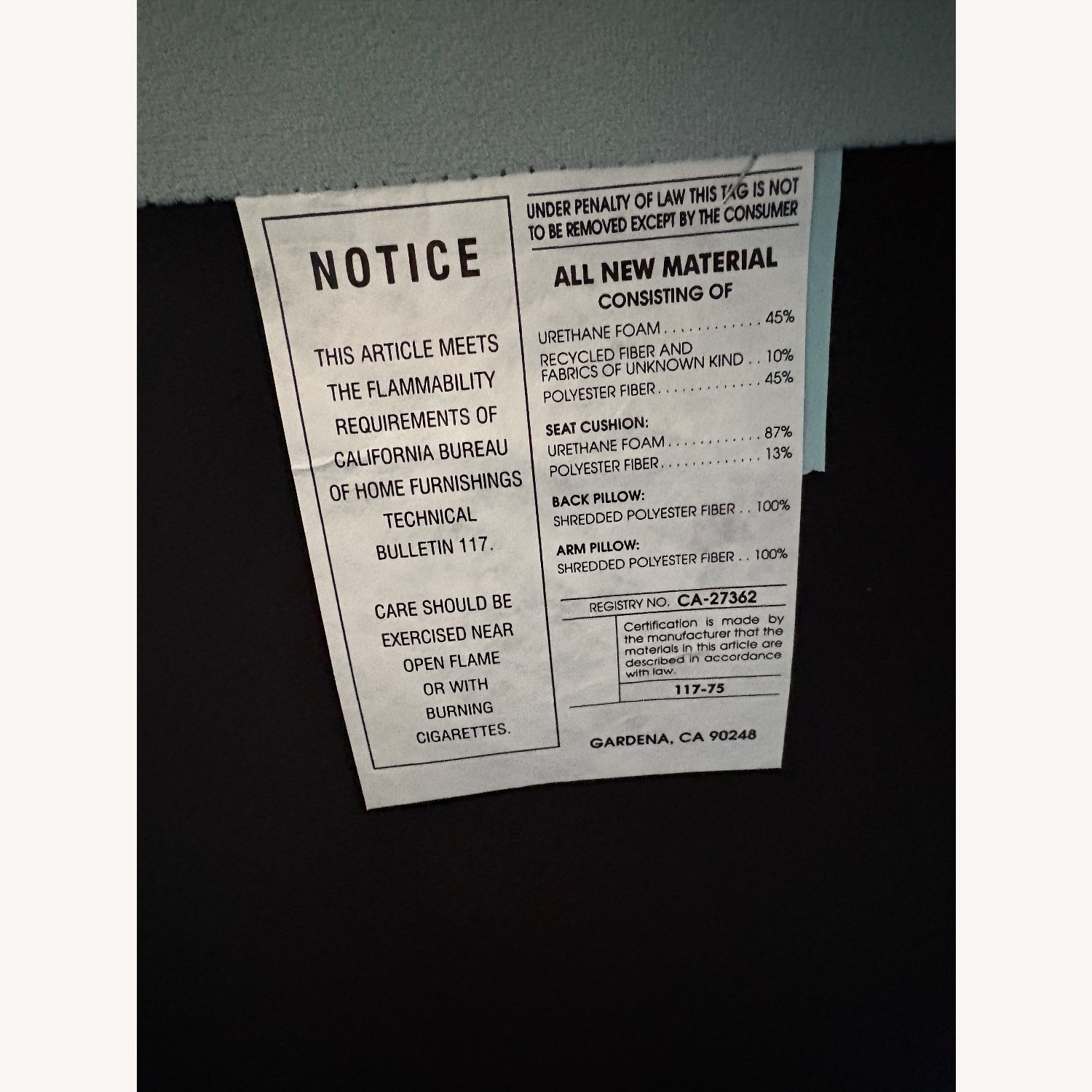 Bloomingdale's Jaqueline Tiffany Blue Fabric Armchair - image-5