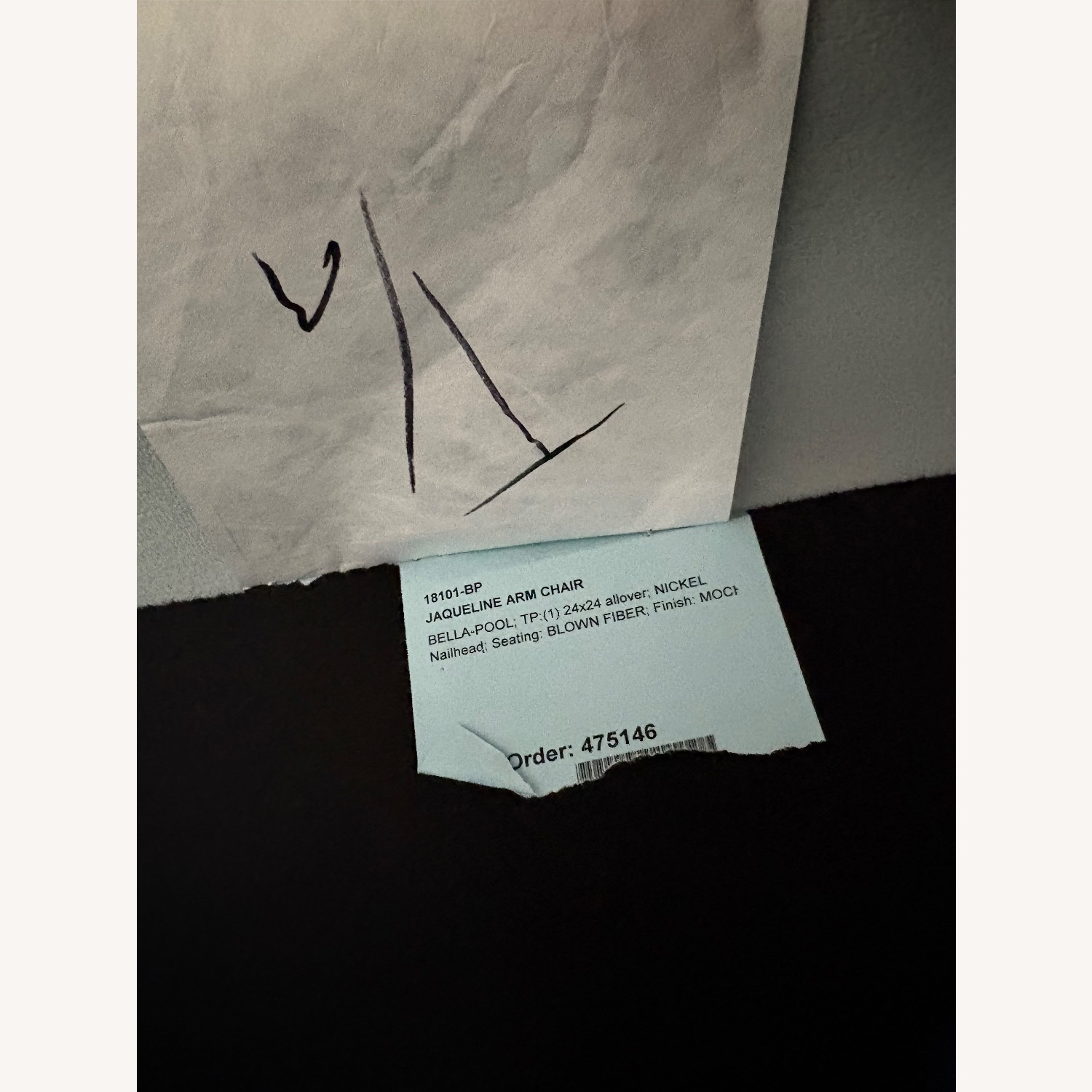 Bloomingdale's Jaqueline Tiffany Blue Fabric Armchair - image-6