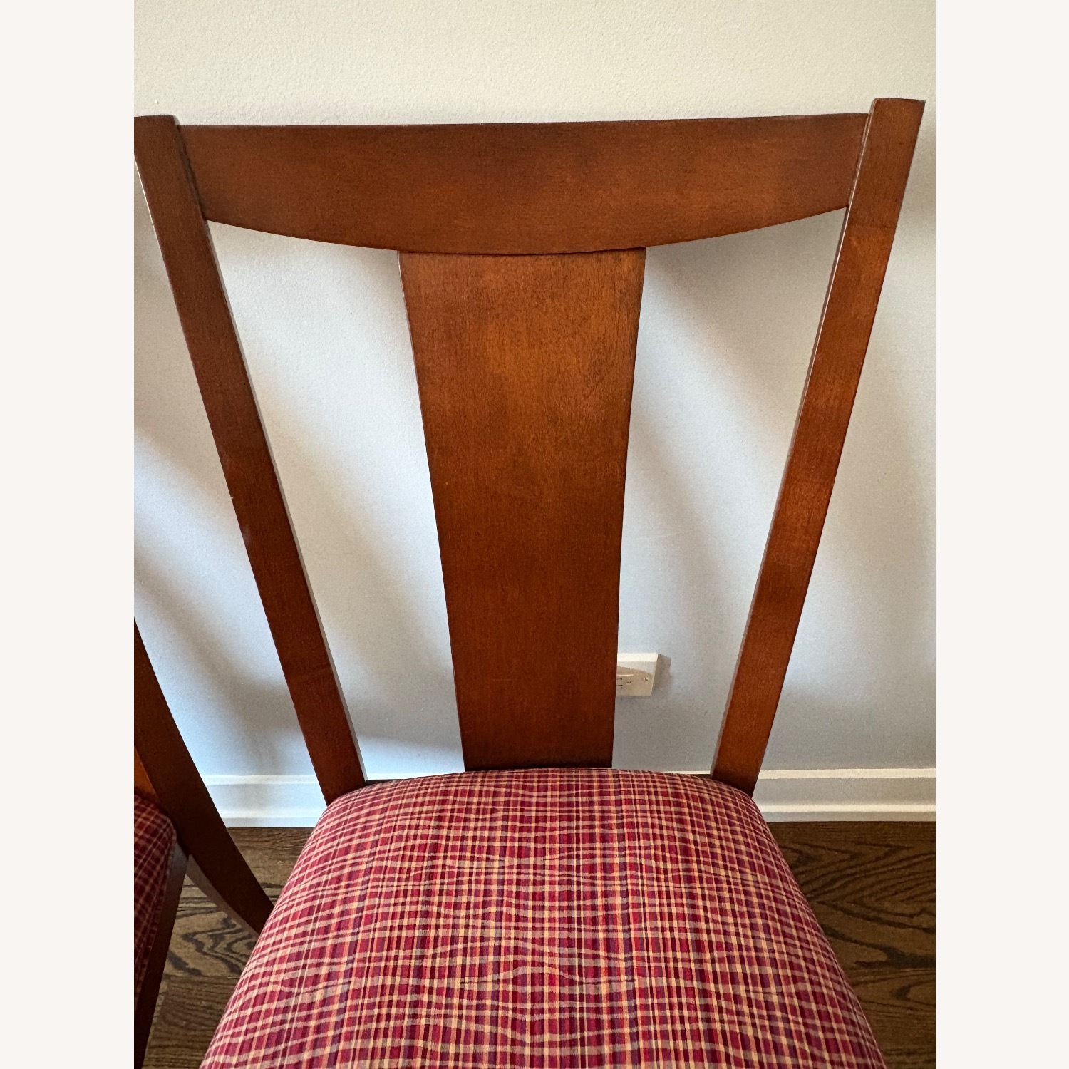 Ethan Allen Red Fabric Dining Chairs - image-5