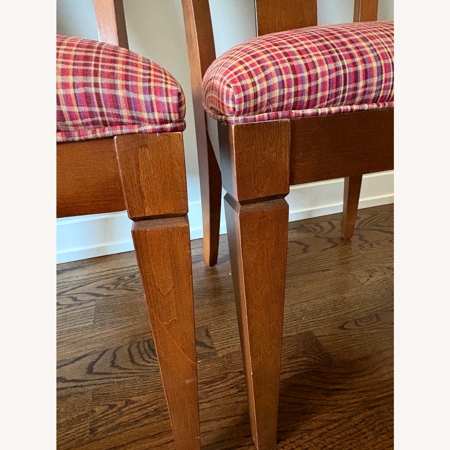 Ethan Allen Red Fabric Dining Chairs - image-6