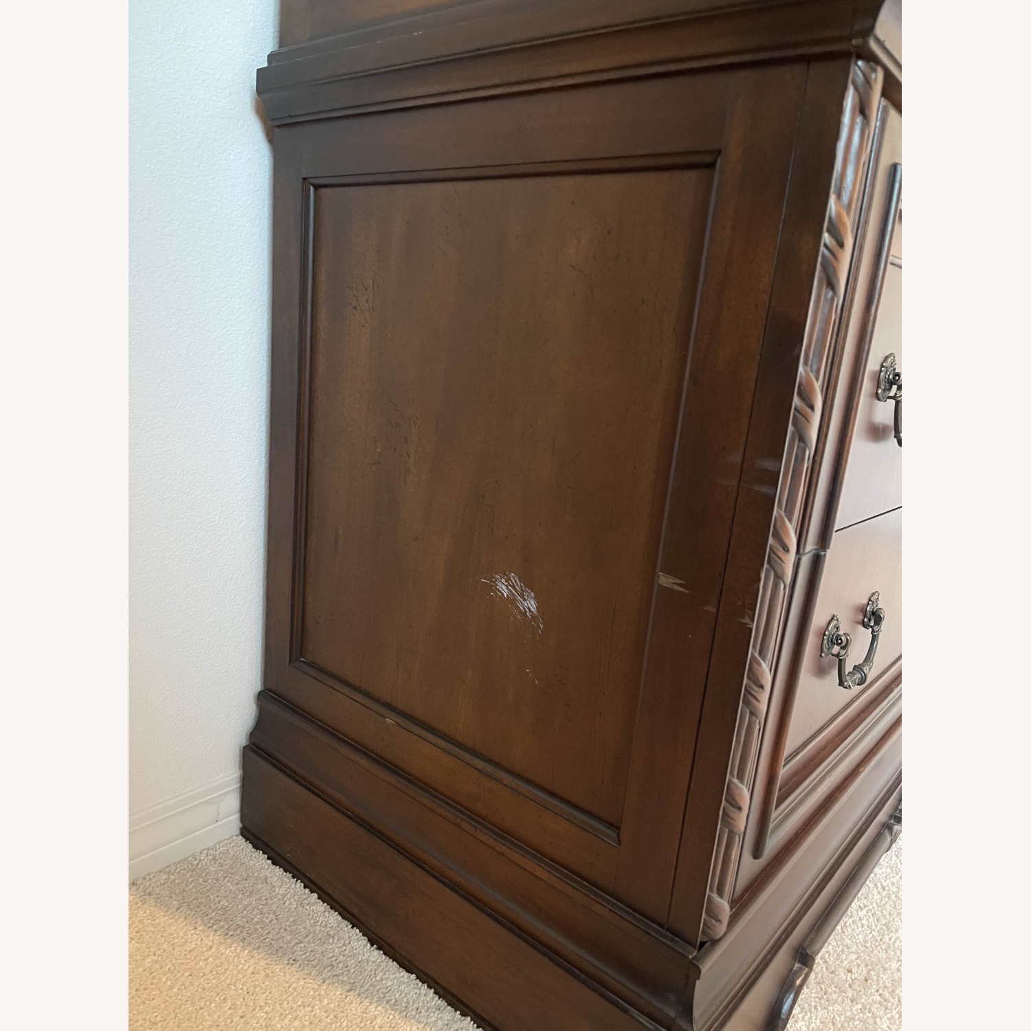 Vintage/Antique Finds Dark Brown Wood Armoire - image-4
