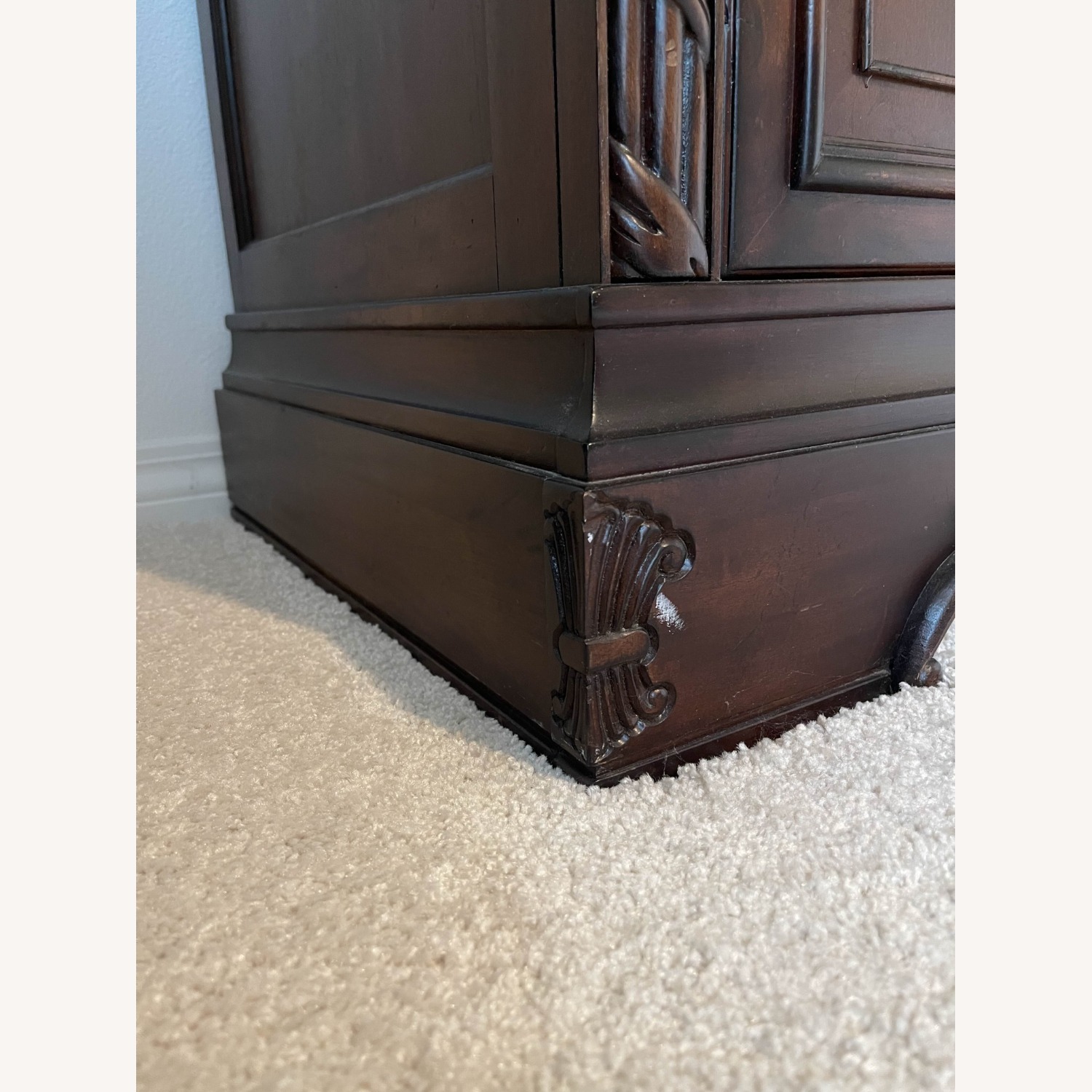 Vintage/Antique Finds Dark Brown Wood Armoire - image-3