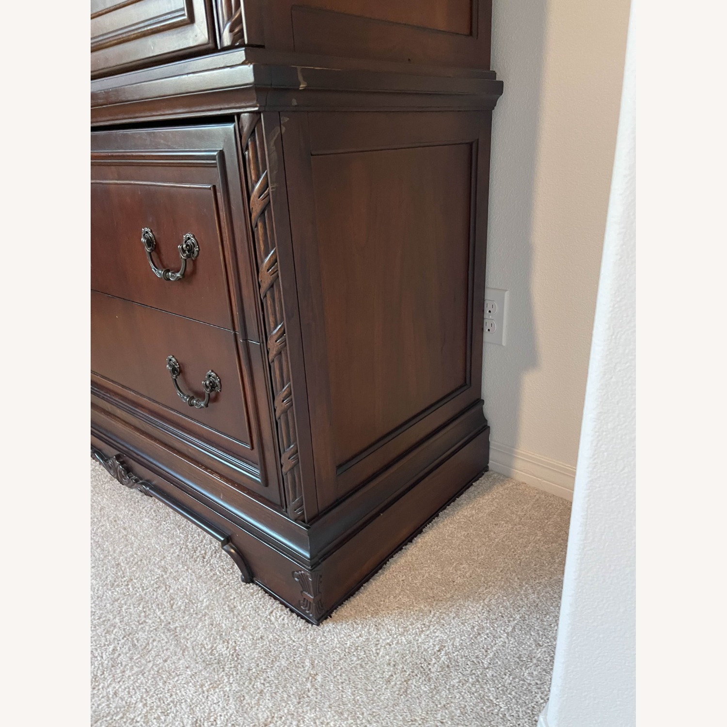 Vintage/Antique Finds Dark Brown Wood Armoire - image-10