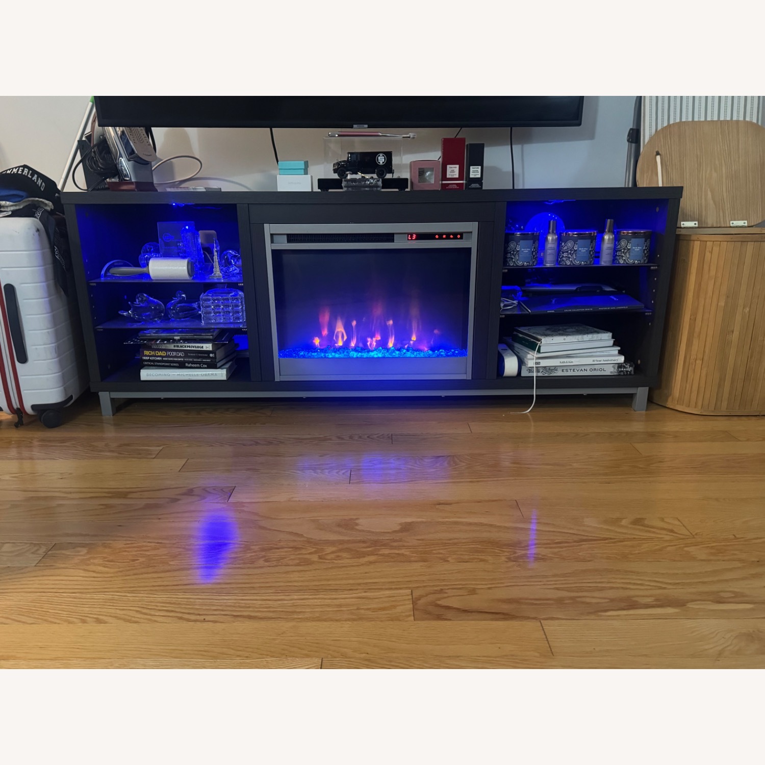 Wayfair Black Wood Media Storage - image-2