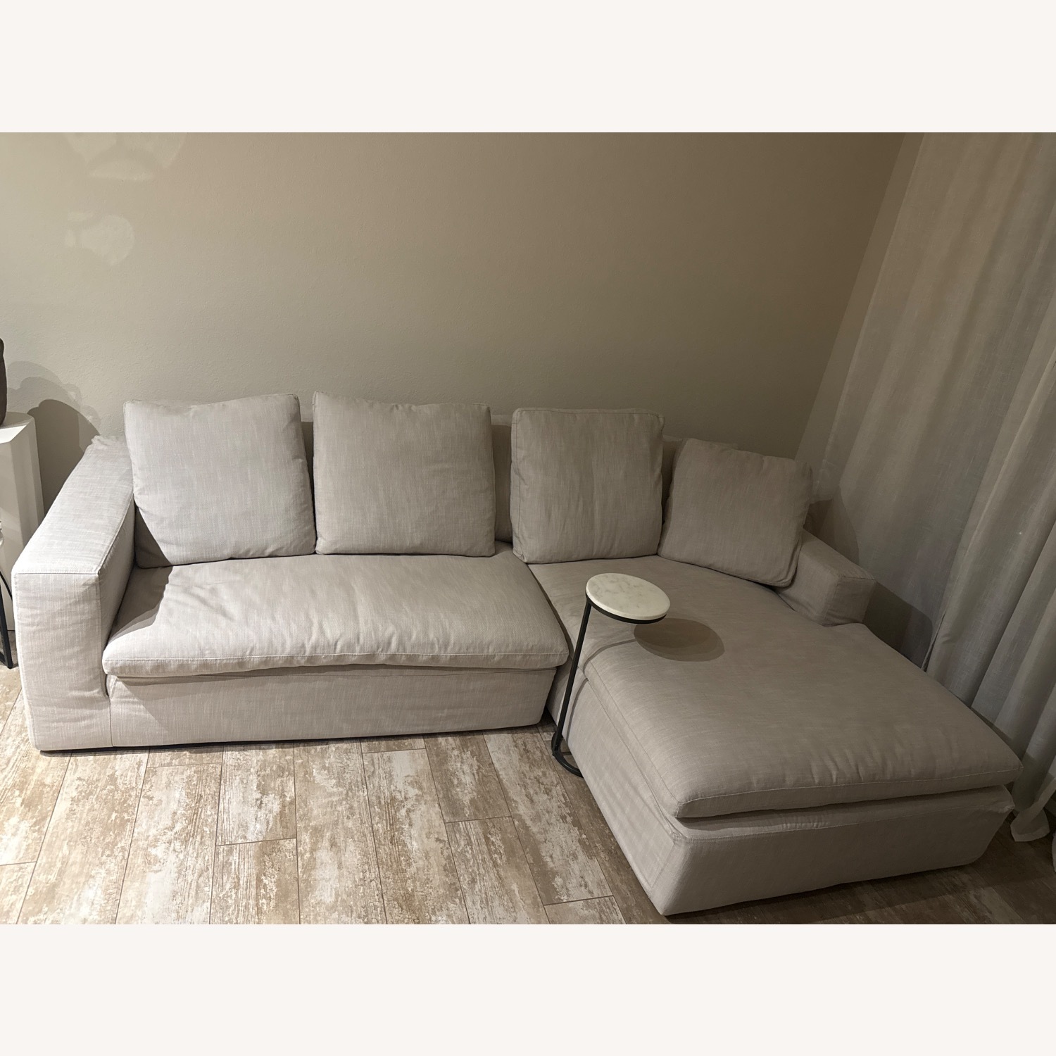 Restoration Hardware Natural 2 Piece Sectional - image-1