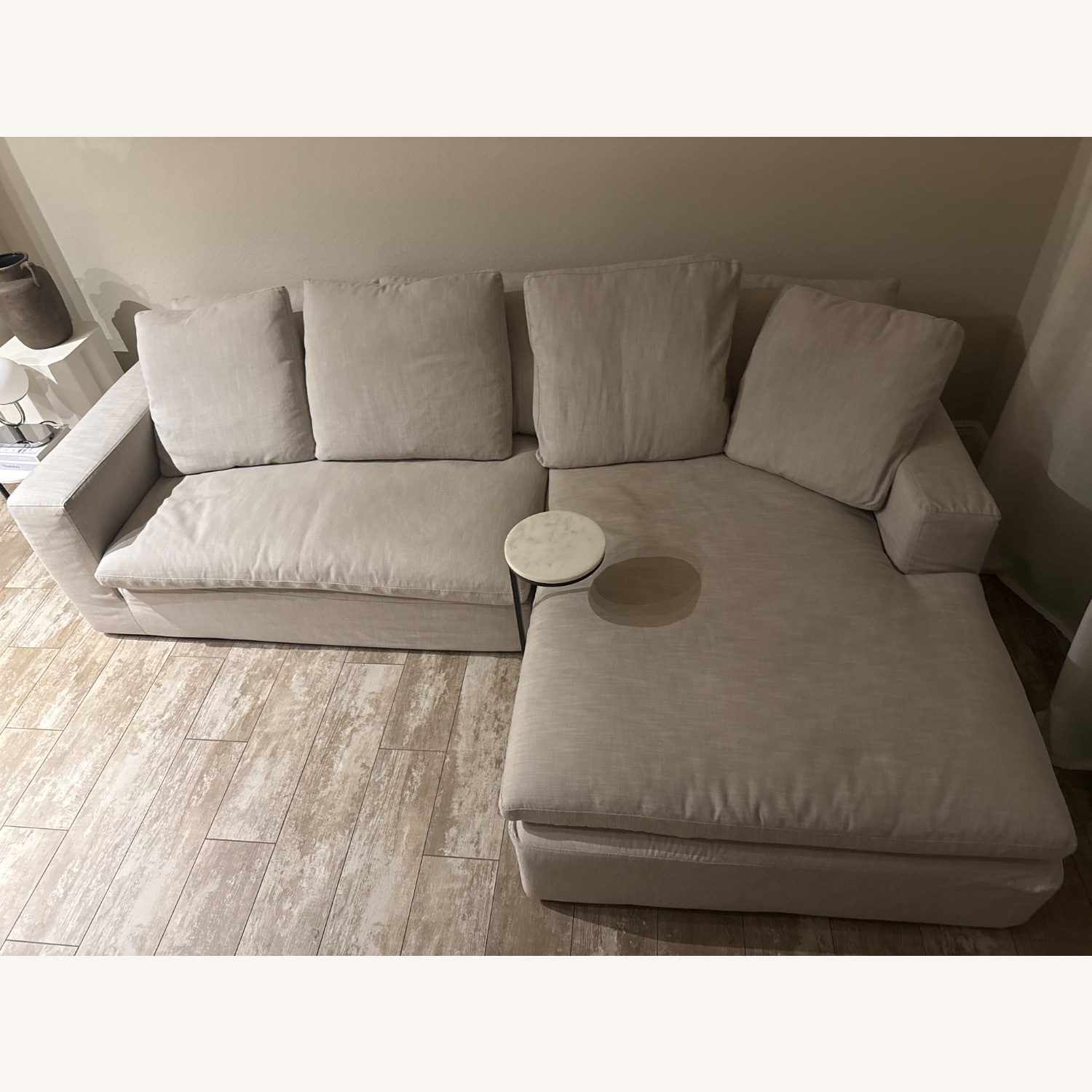 Restoration Hardware Natural 2 Piece Sectional - image-2