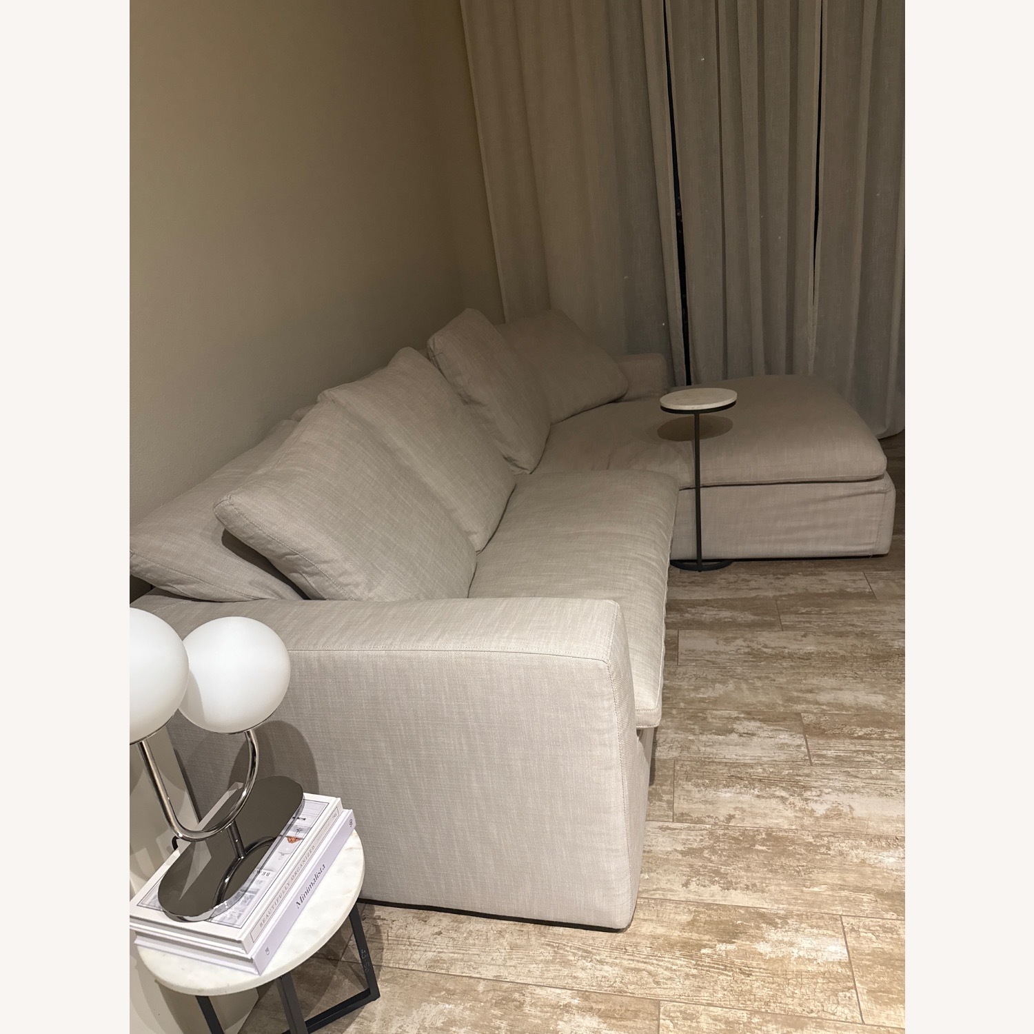 Restoration Hardware Natural 2 Piece Sectional - image-3