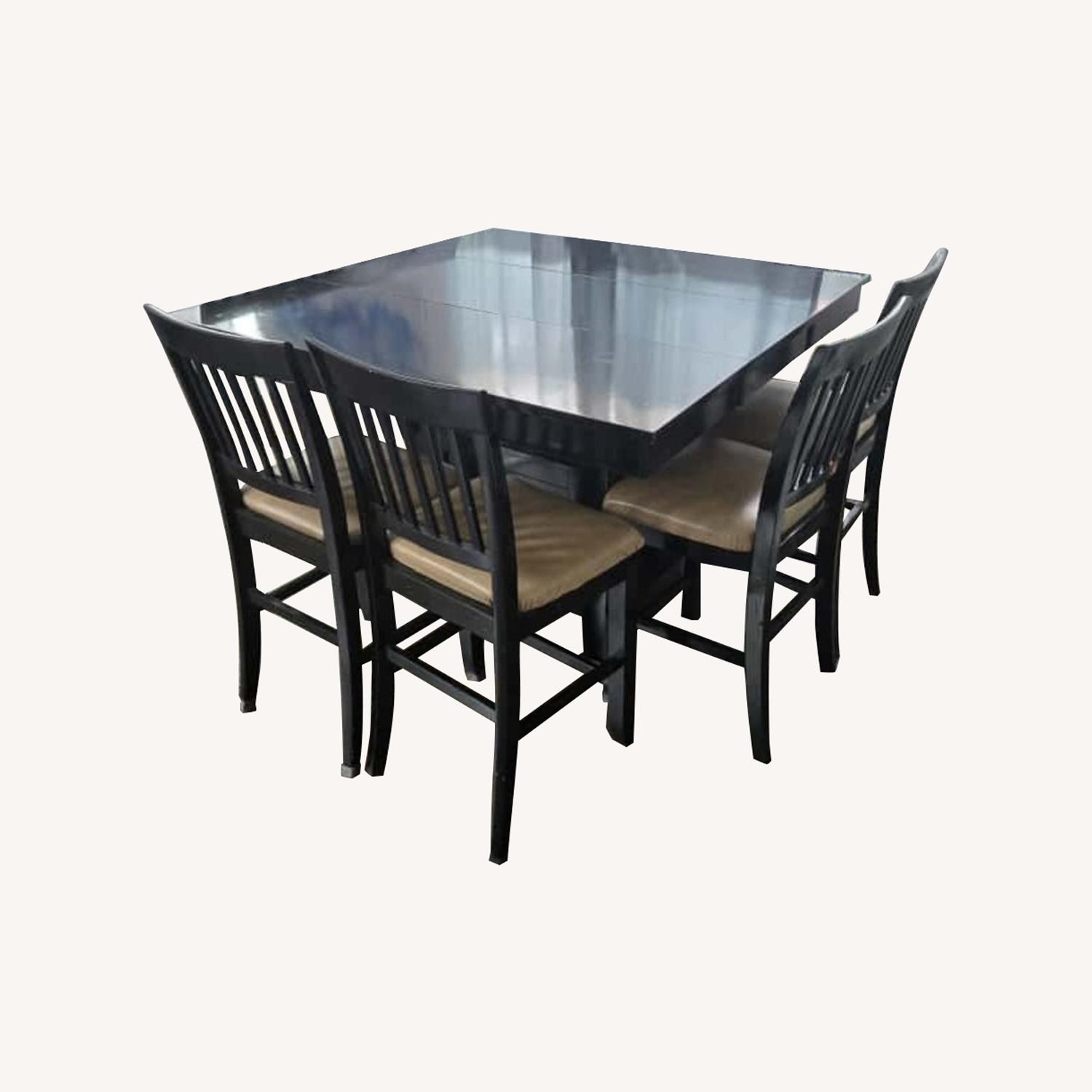 Black Wood Dining Table - image-0