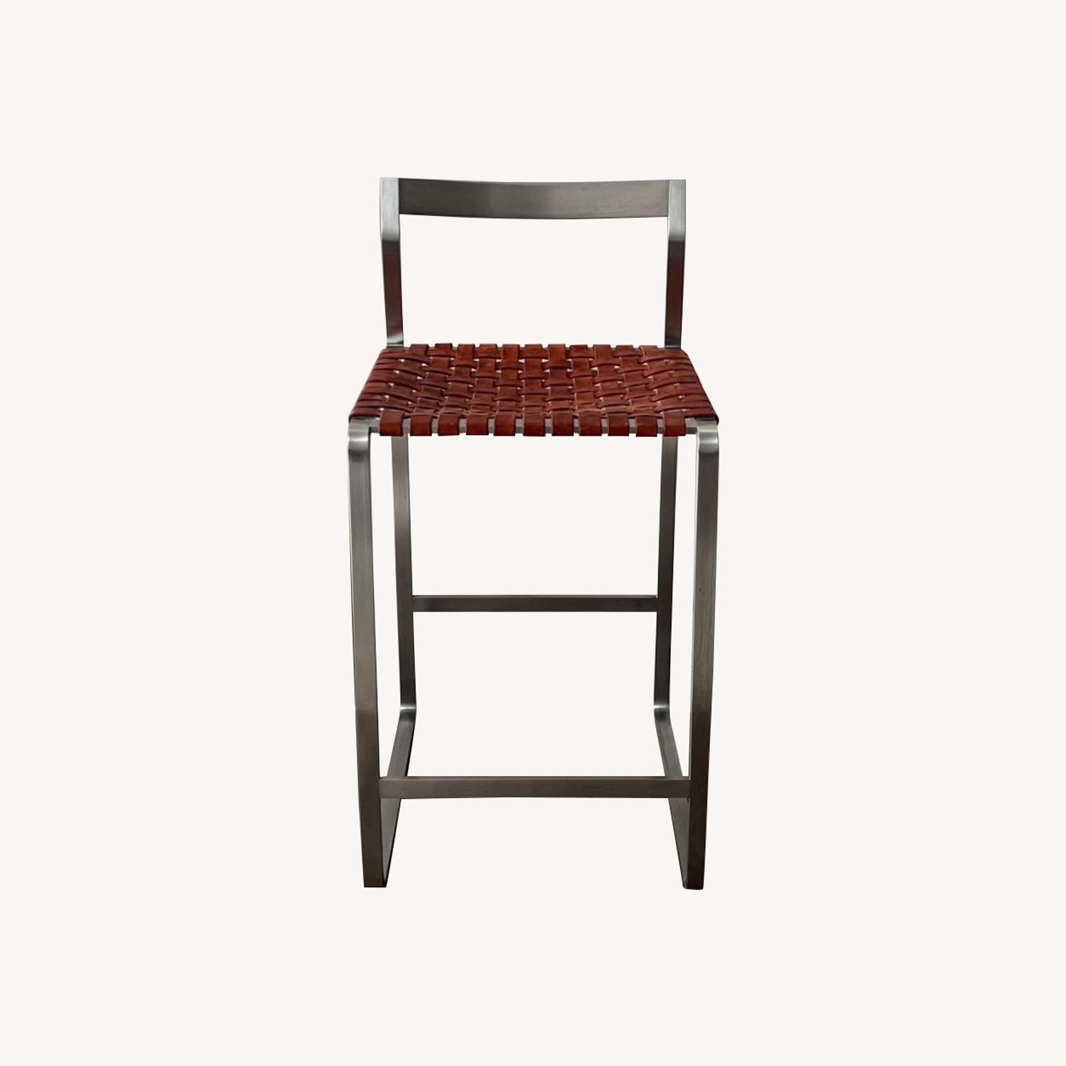 Mark Albrecht Studio Metal Back Counter Stools Set - image-0