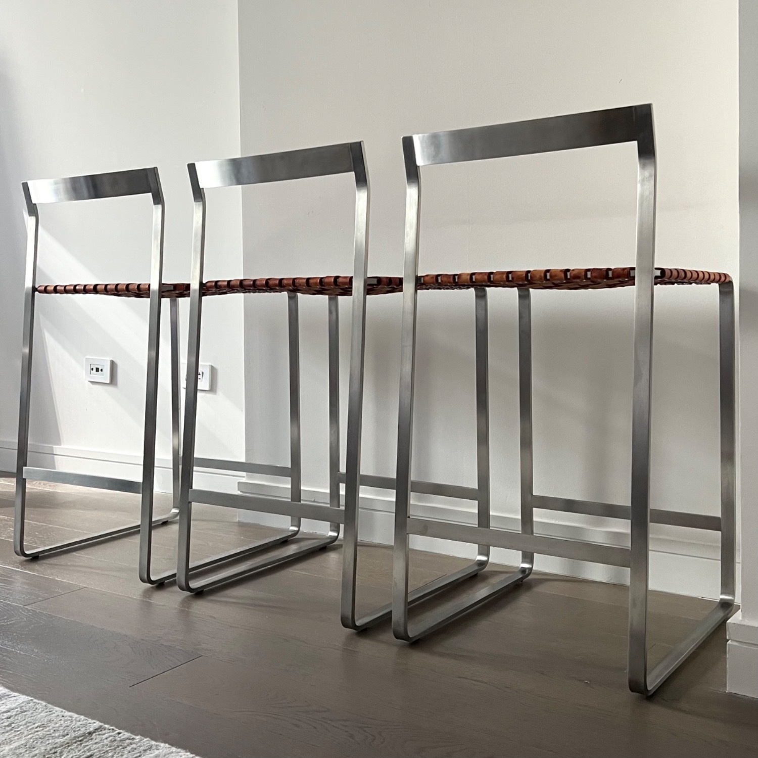 Mark Albrecht Studio Metal Back Counter Stools Set - image-5