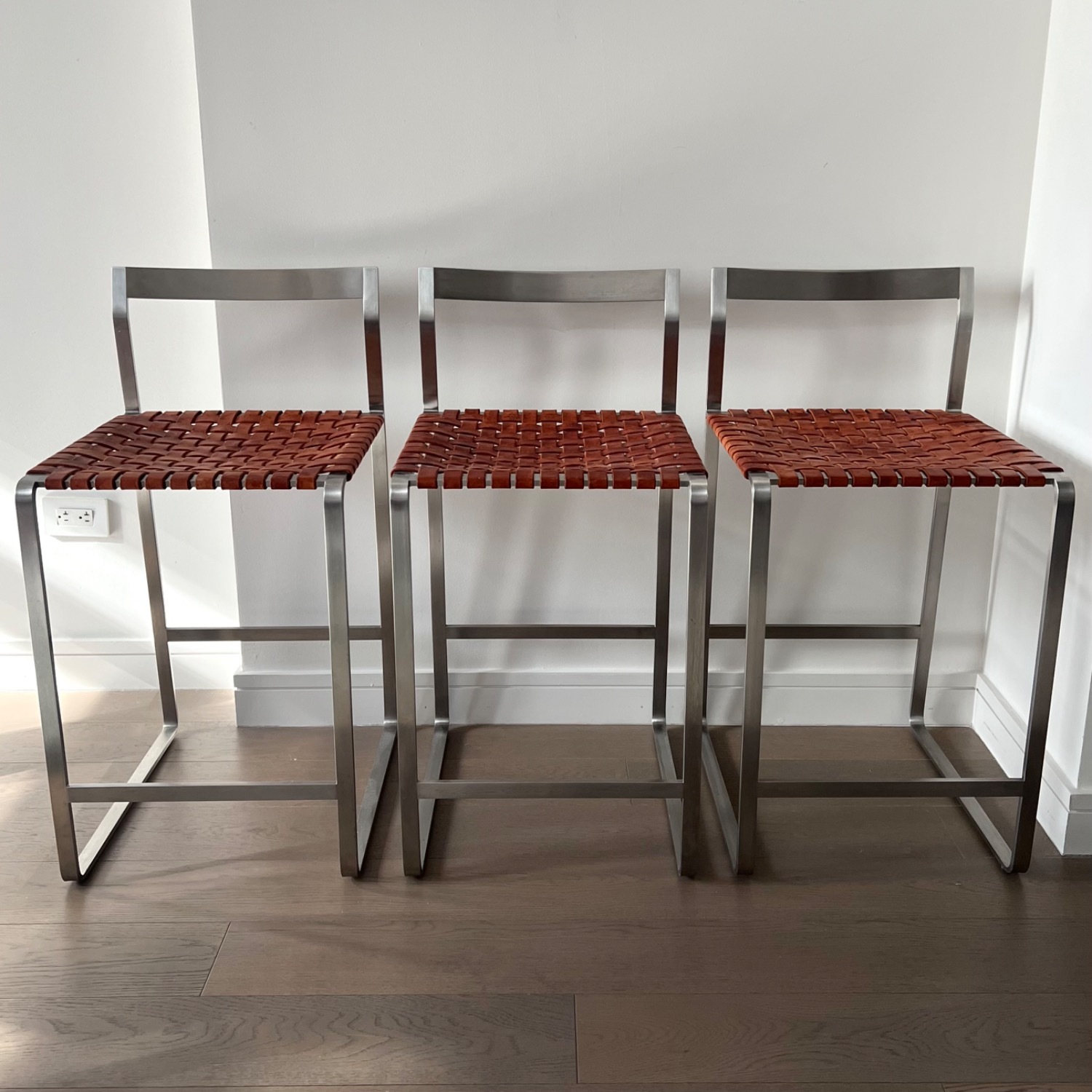 Mark Albrecht Studio Metal Back Counter Stools Set - image-3