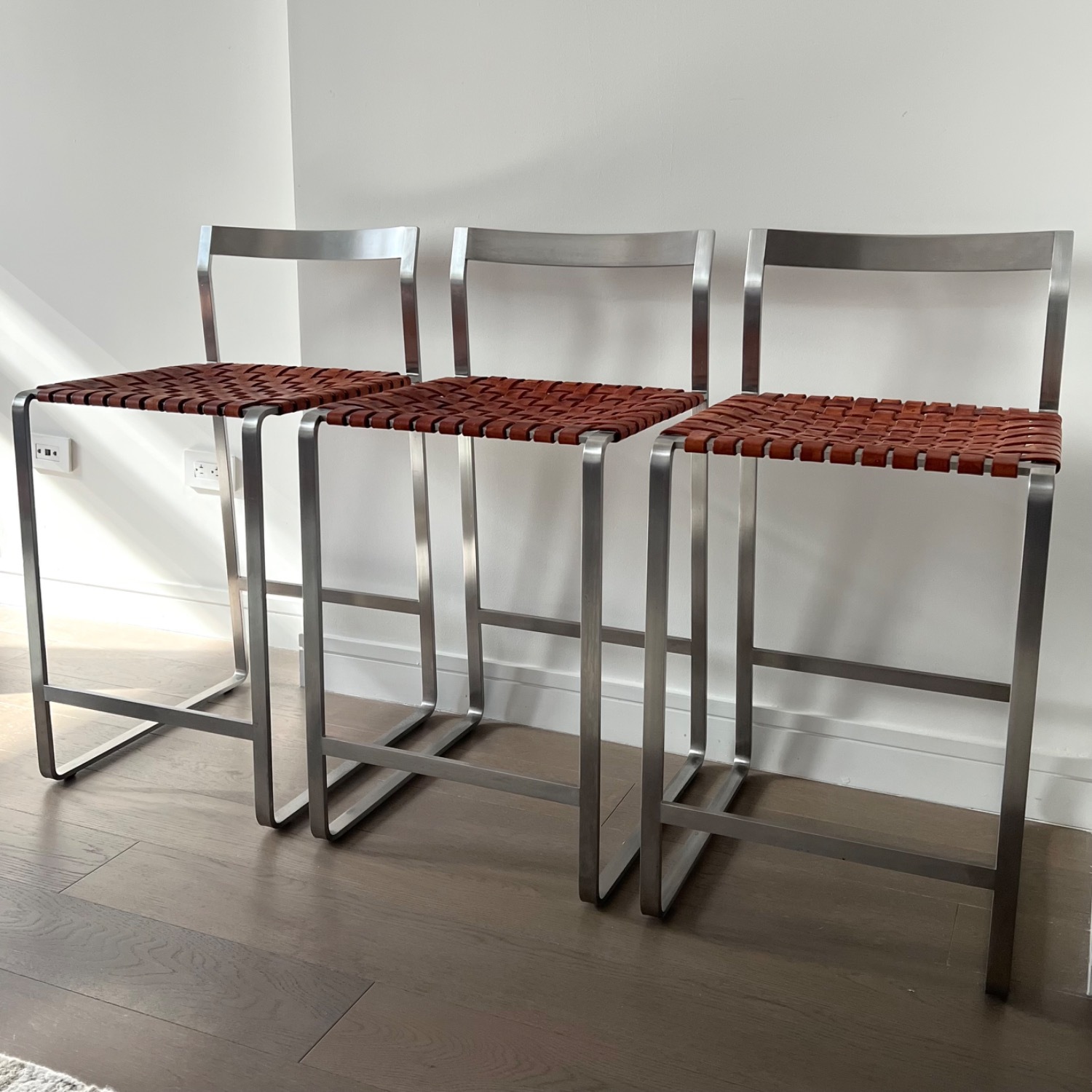 Mark Albrecht Studio Metal Back Counter Stools Set - image-1