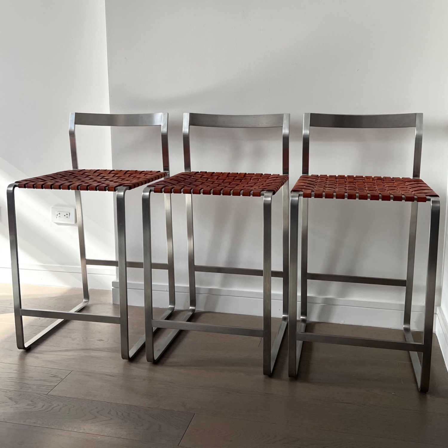 Mark Albrecht Studio Metal Back Counter Stools Set - image-2