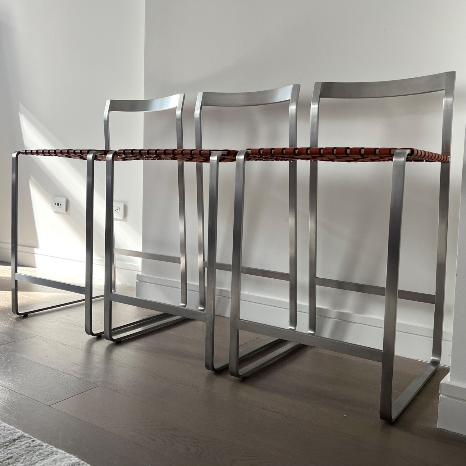 Mark Albrecht Studio Metal Back Counter Stools Set - image-4