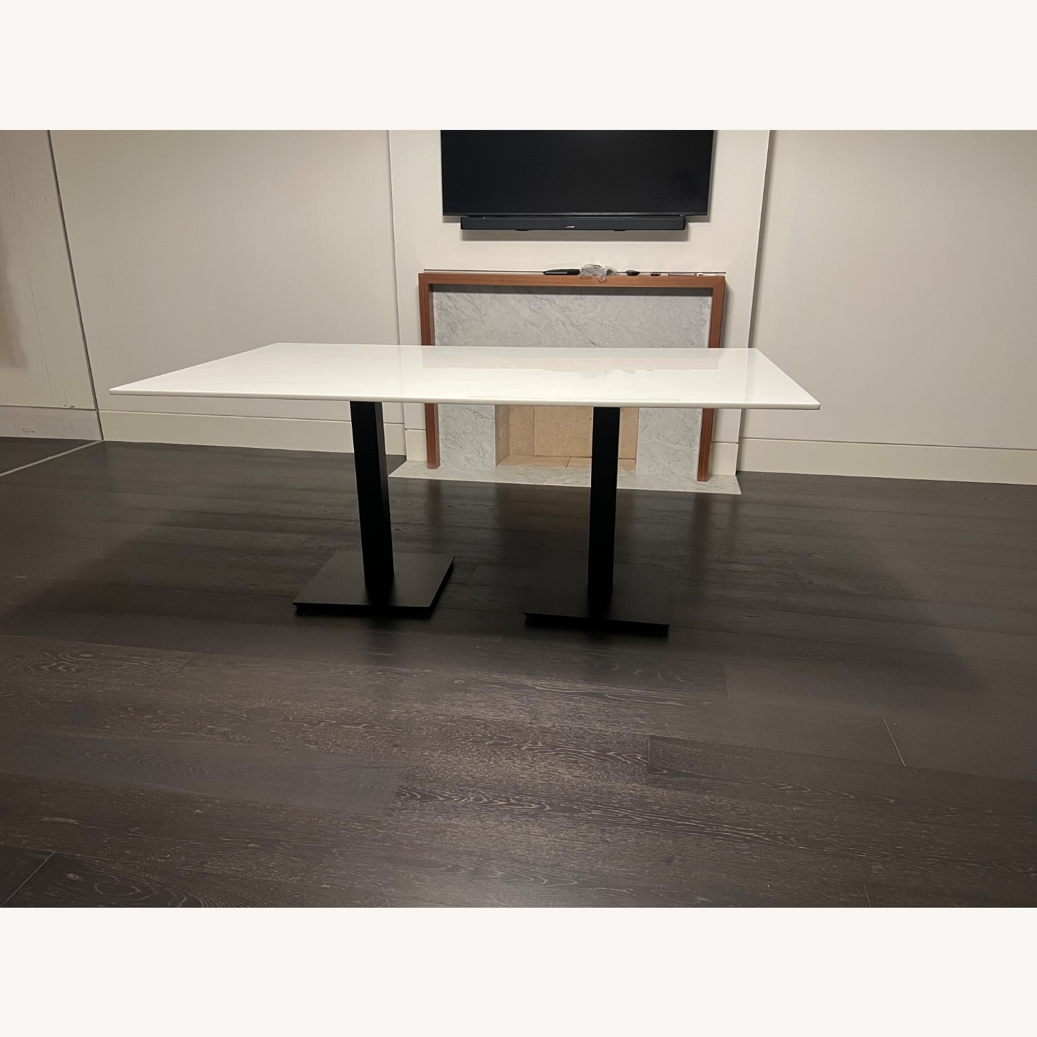 White Marble Dining Table - image-1