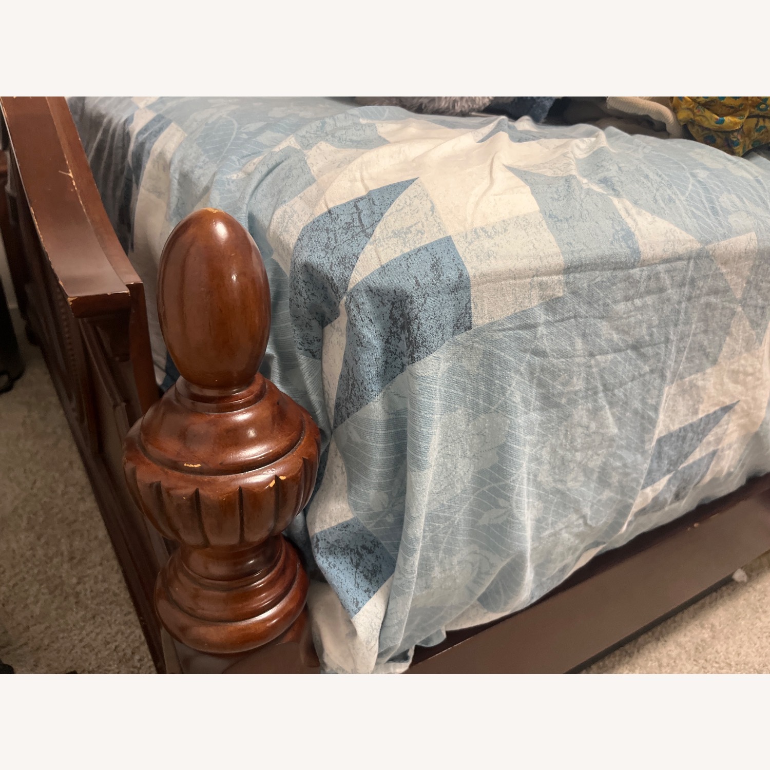 Raymour & Flanigan Dark Brown Queen Bed - image-4