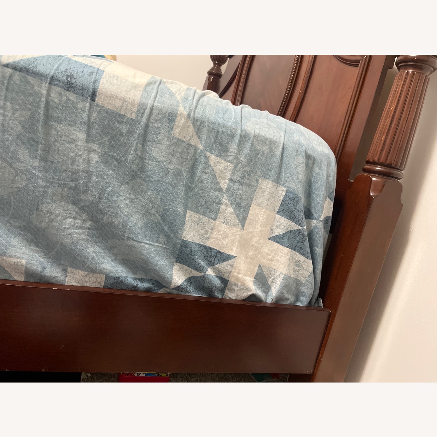 Raymour & Flanigan Dark Brown Queen Bed - image-3