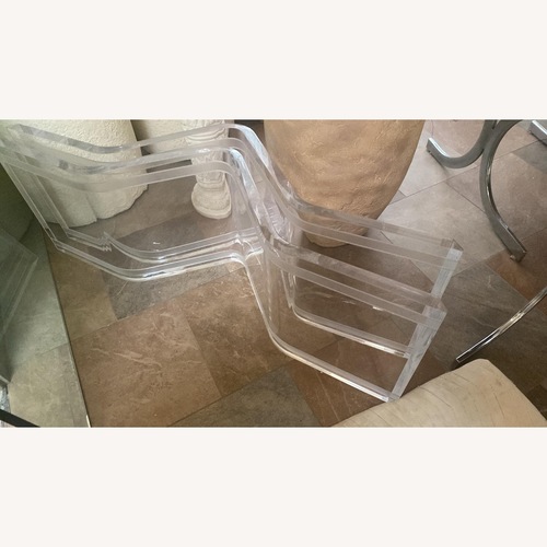 Used Modern Beveled Glass Coffee Table  for sale on AptDeco