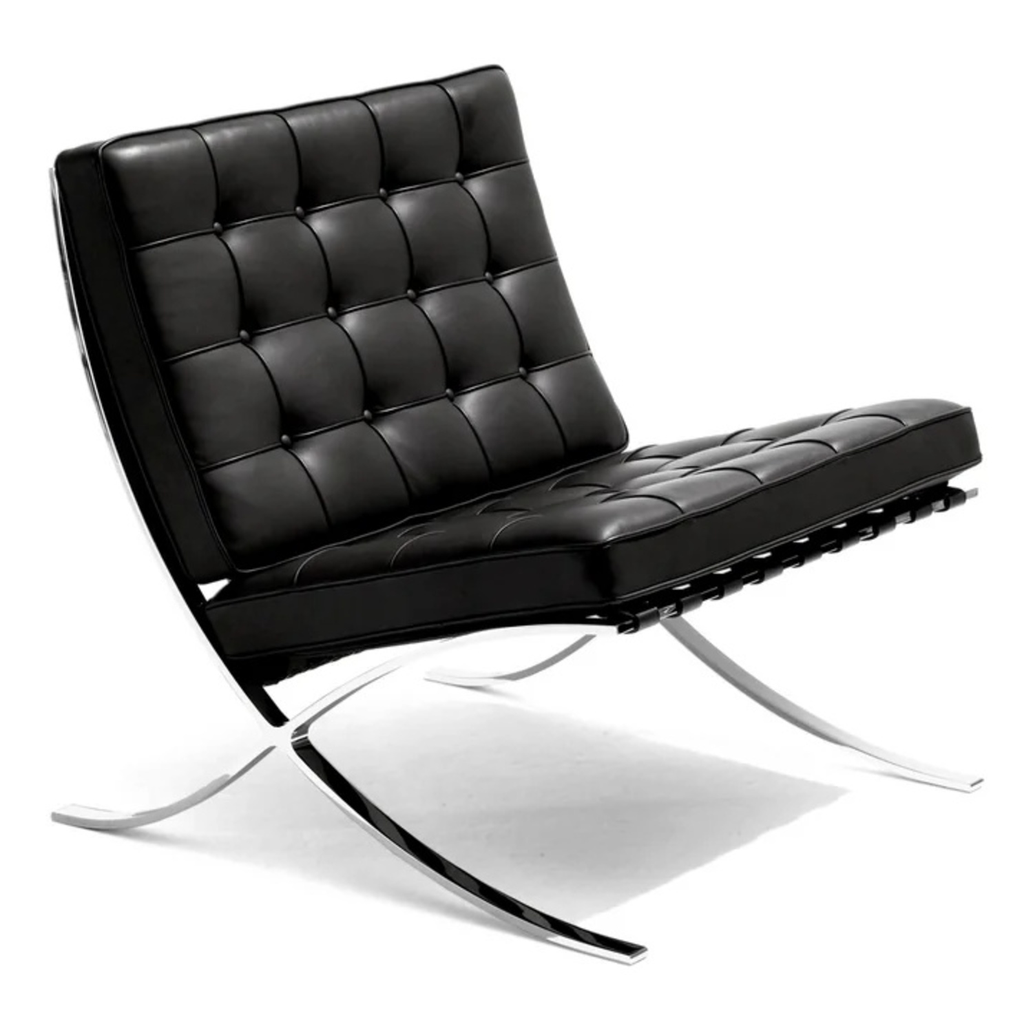 Knoll Barcelona Chair Black Metal Accent Chairs - image-7