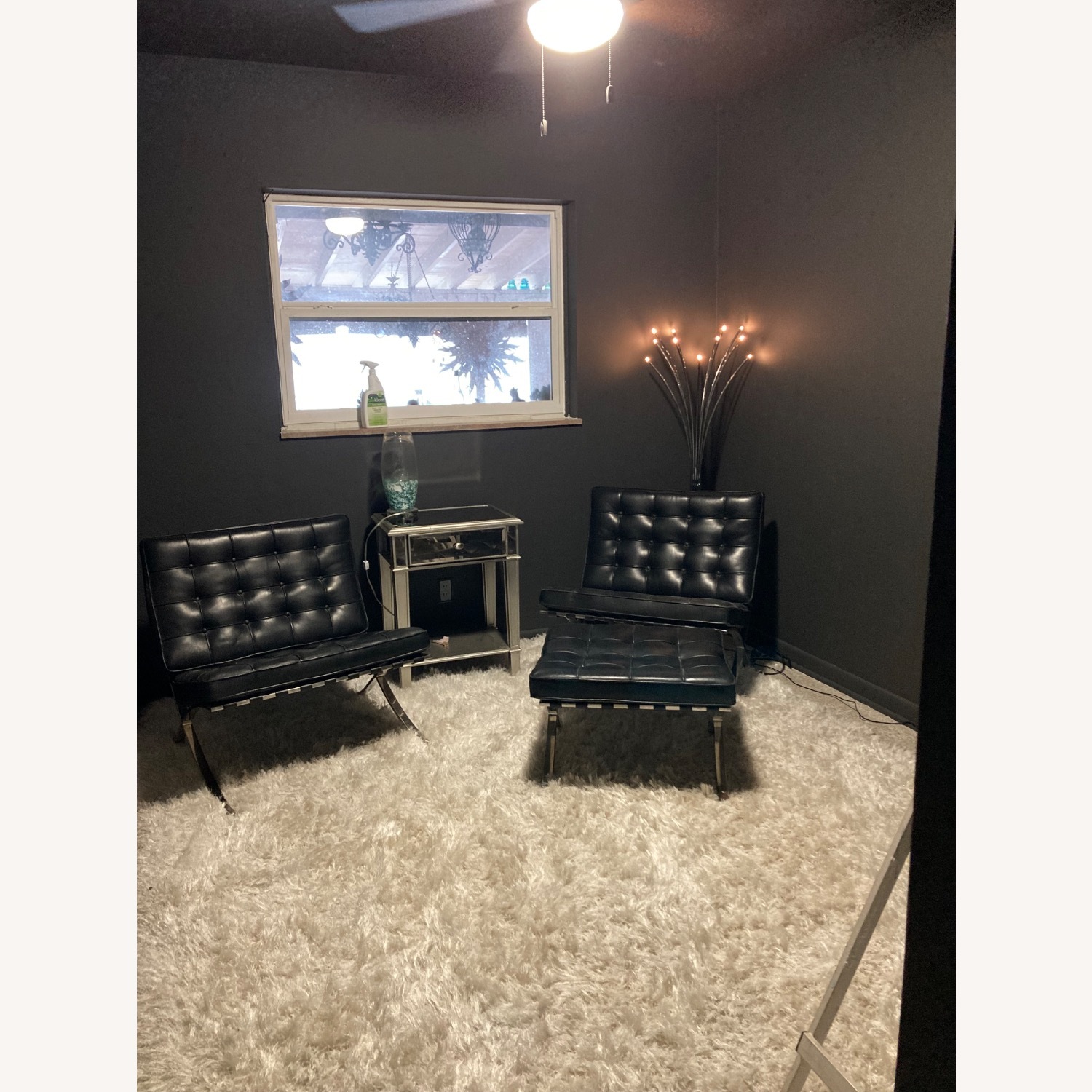 Knoll Barcelona Chair Black Metal Accent Chairs - image-2