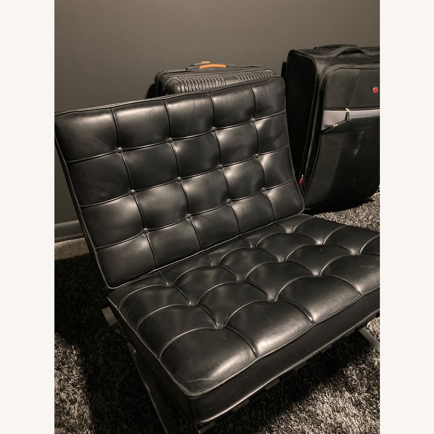 Knoll Barcelona Chair Black Metal Accent Chairs - image-5