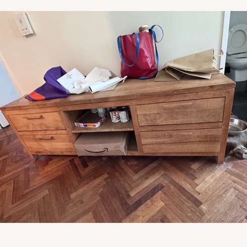 Used CB2 Credenza Media Unit 100% Wood for sale on AptDeco