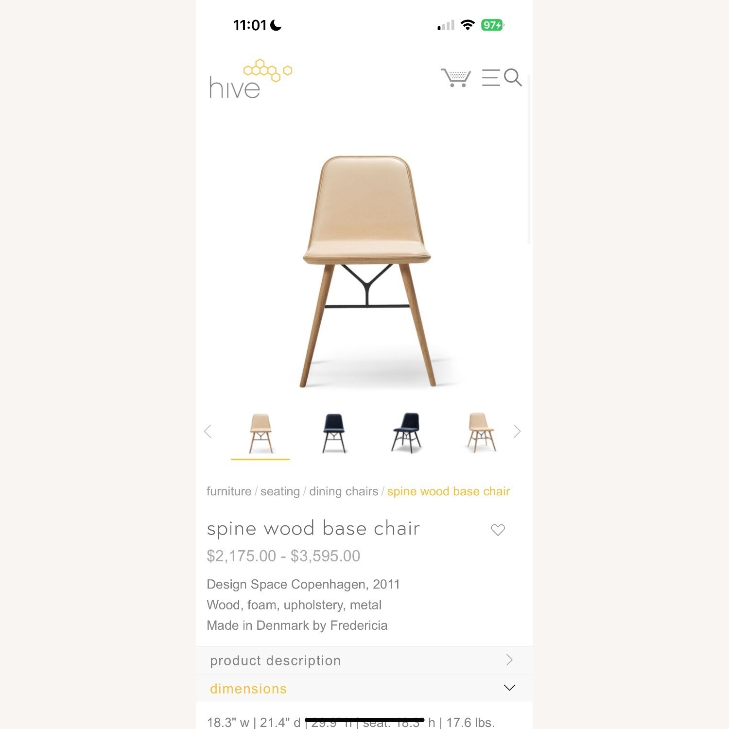 Space Copenhagen Fredericia Spine Dining Chair Set - image-5