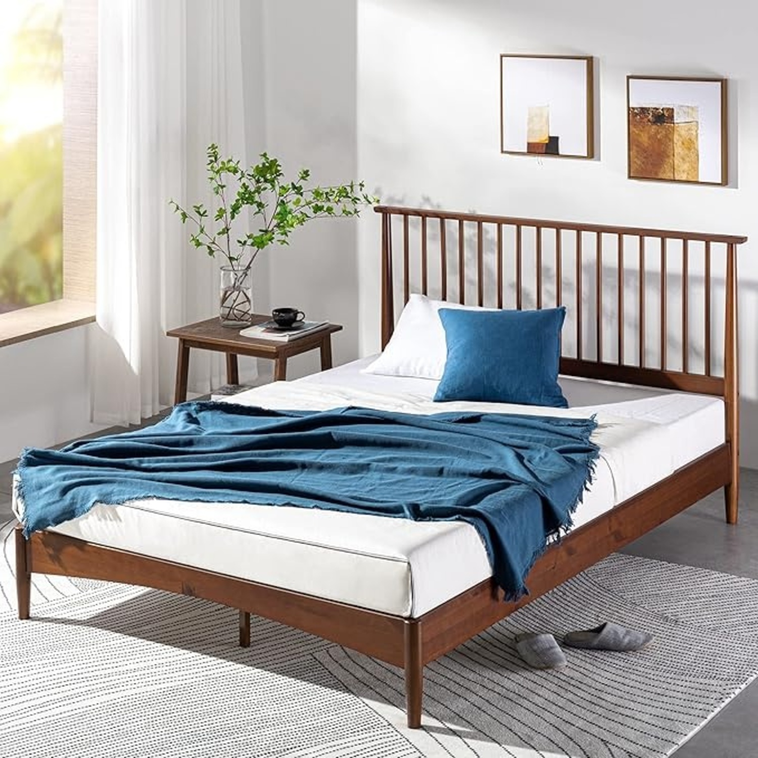 King Bed Frame Mid Century Modern - image-4