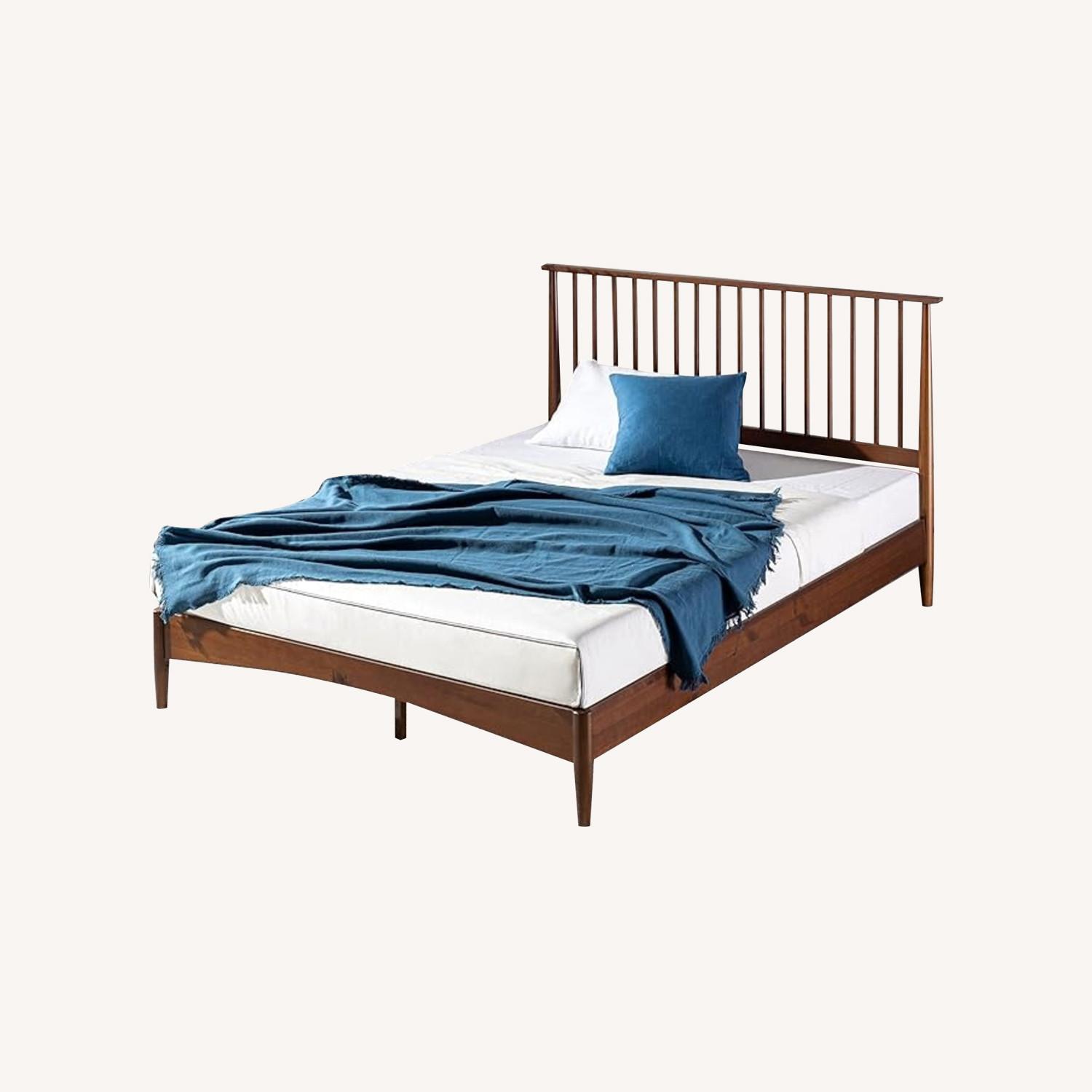 King Bed Frame Mid Century Modern - image-0