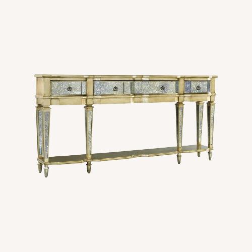 Used Hooker Sanctuary Mirrored & Gold Console Table for sale on AptDeco
