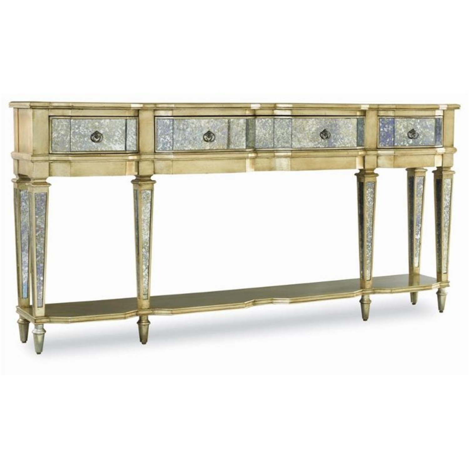 Hooker Sanctuary Mirrored & Gold Console Table - image-5