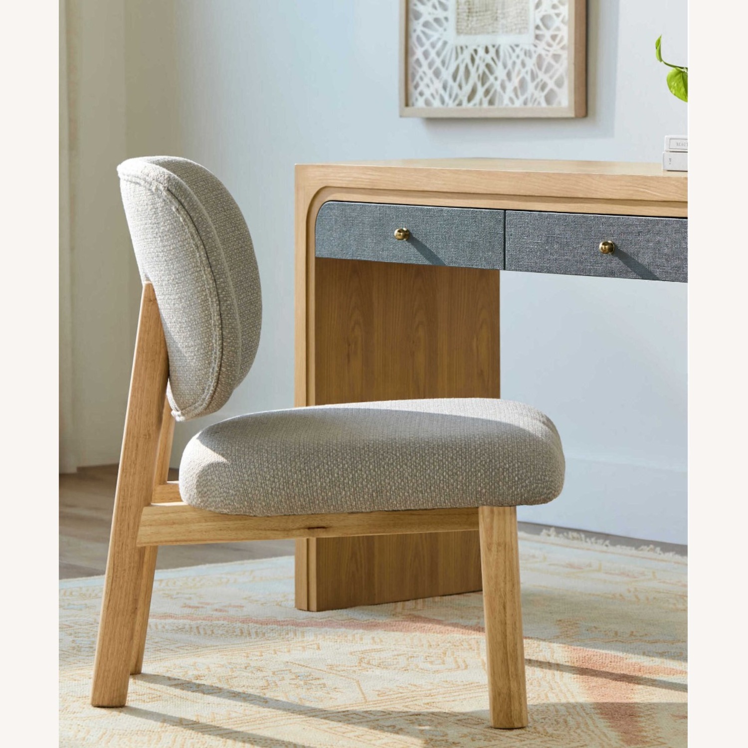 Surya Rena Light Gray Fabric Dining Chairs - image-2