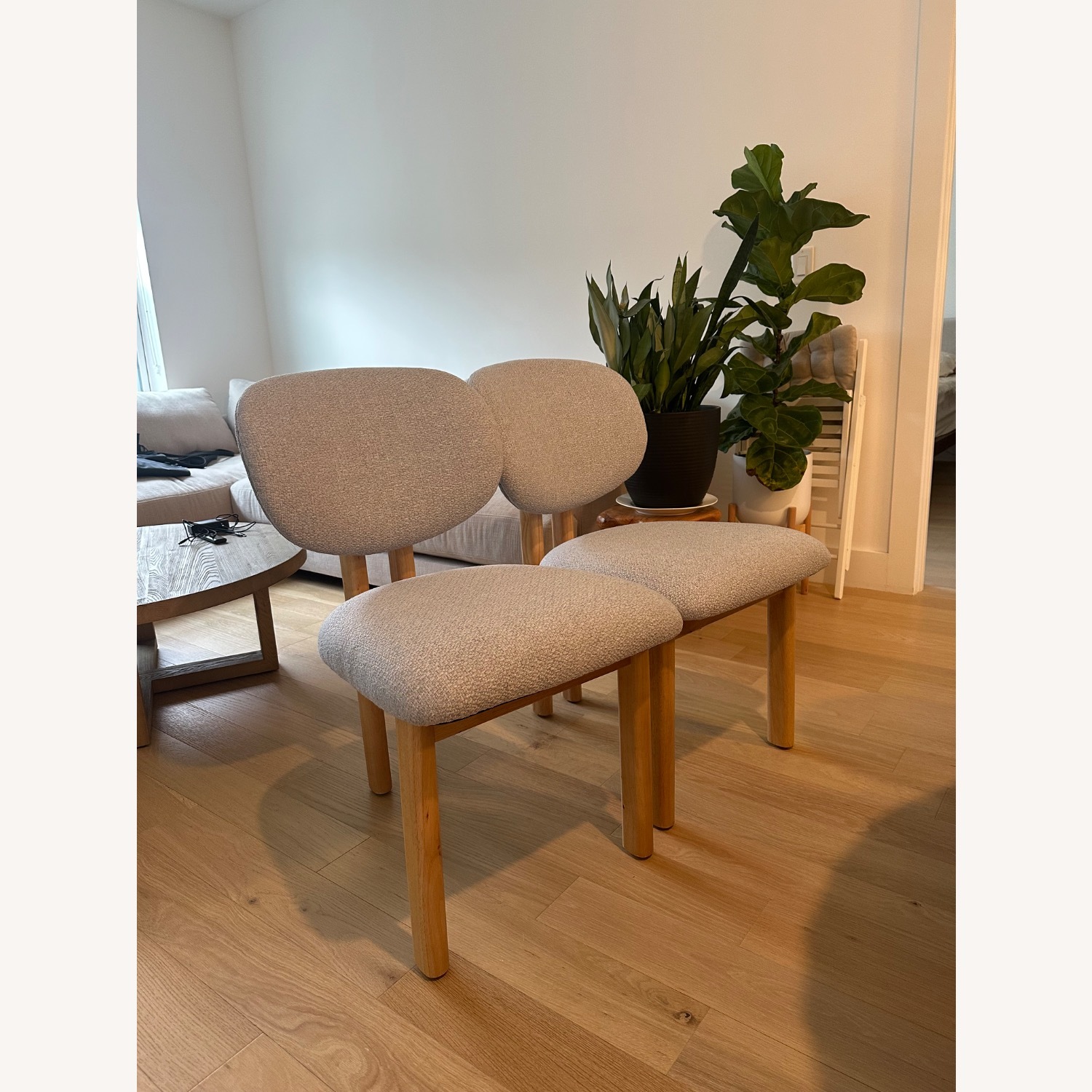 Surya Rena Light Gray Fabric Dining Chairs - image-1