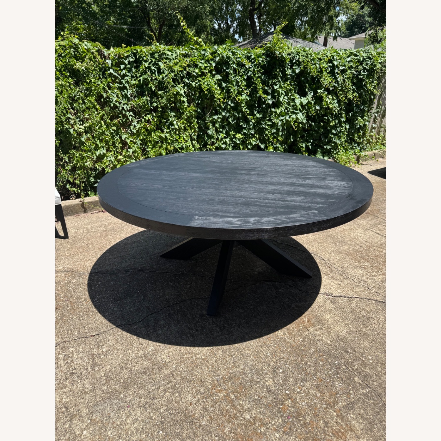 RH 1960s French X-Base 72” Round Dining Table - image-2